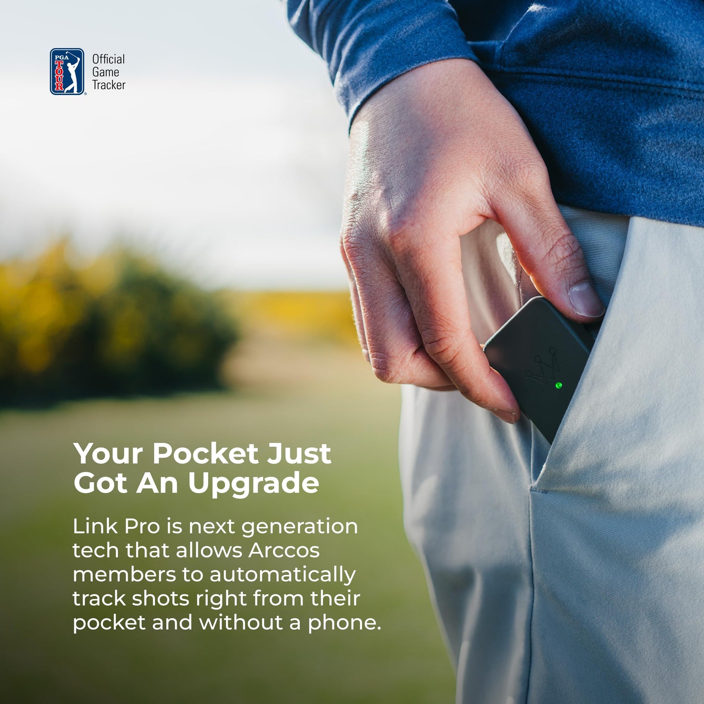 Arccos Link Pro Wearable: Automatically Track Your Golf Game Without Your Phone, Compatible with Arccos Smart Sensors & Arccos Smart Grips