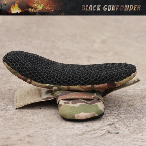 Black Gunpowder Tactical Shoulder Pads 3D Breathable Honeycomb Cooling Pads (MC Camo,1 Pair)