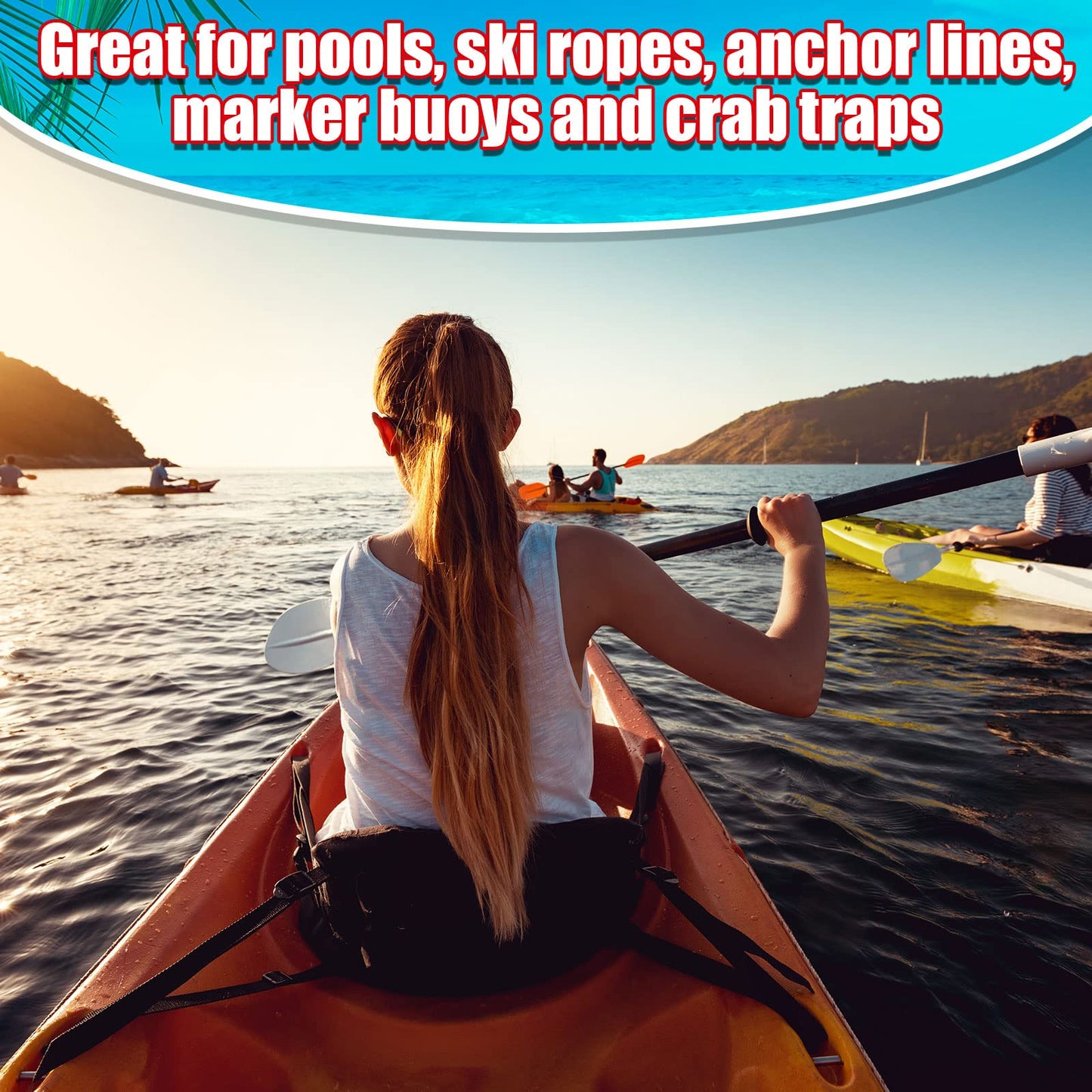 Lewtemi 8 Pcs Buoys Floats Rope Floats Marine, 4.72'' x 2.75'', 3/5'' Hole Deep Water Fishing Marker Buoys Bulk for Boats Swimming Kayak Crabbing Trail Dock Pool (Red)