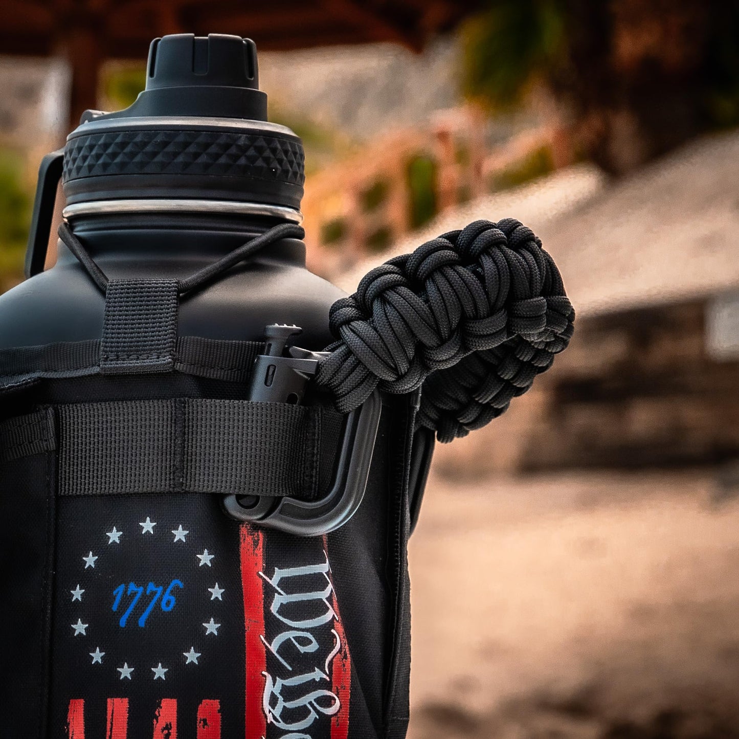 Iron Infidel Paracord Handle for Battle Bottle (Solid, Black)