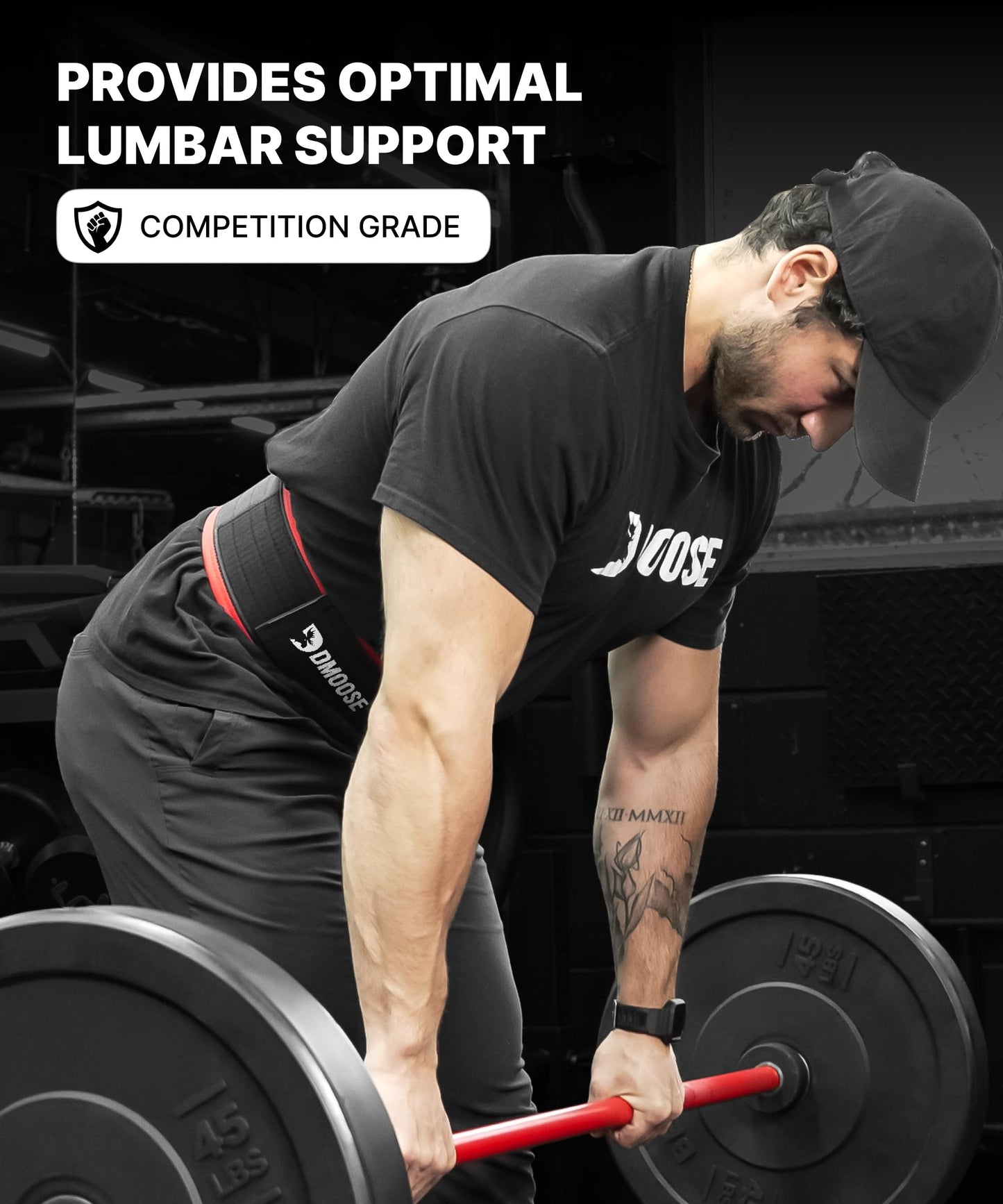 DMoose Auto Locking Weight Training Belt, Provides Lumbar Support & Stability, 4" Nylon Squat Belts for Men with Adjustable Buckle, Gym Belt for Women Weight Lifting