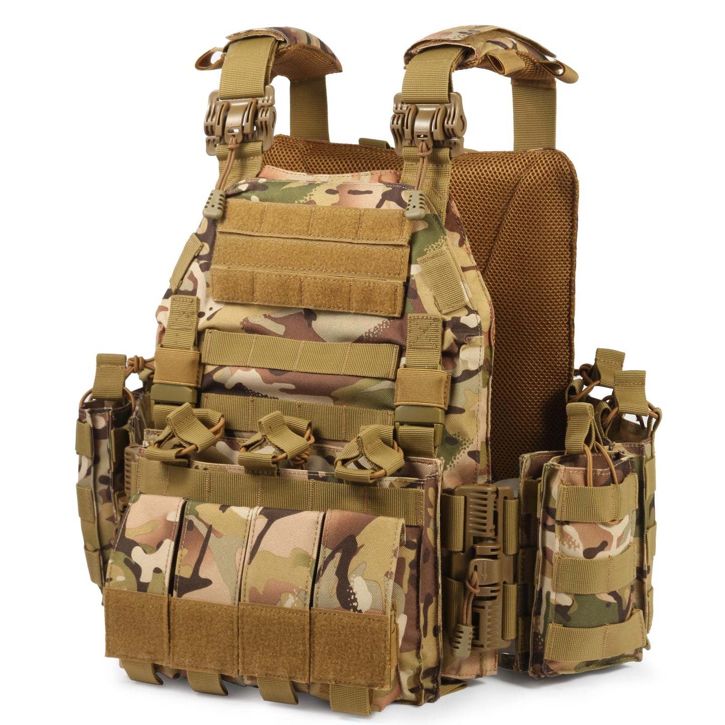 KESONS Quick Release Tactical Vest Adjustable Lightweight Breathable Weighted Vest for Training Outdoor Activities 1000D CP