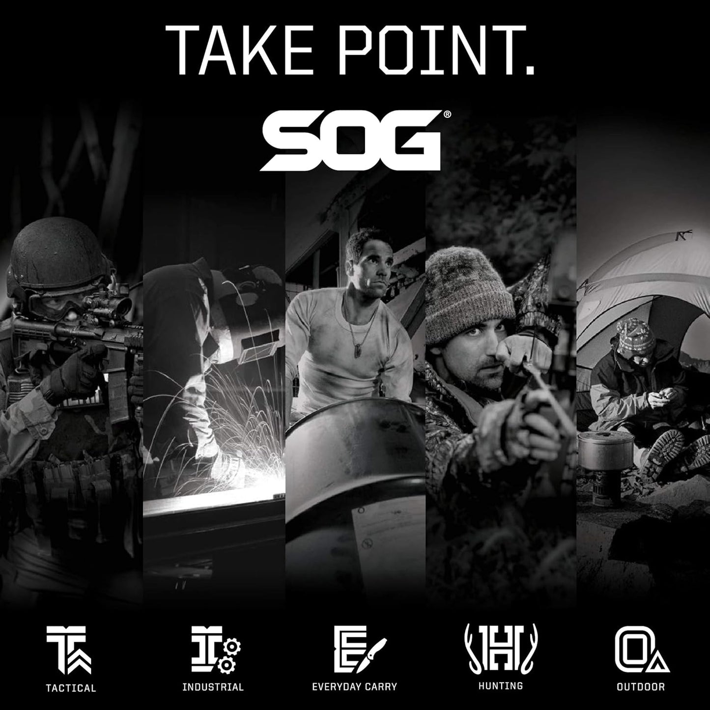 SOG FastHawk- Lighter, Faster, Agile Throwing Hatchet, Versatile Survival Tactical Axe for Competition Throwing and Camping, Hunting and Packing-Black (F06TN-CP)