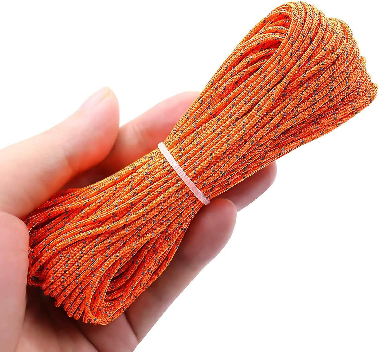 1.8mm Fluorescent Reflective Guyline Tent Rope Camping Cord Paracord,65 Feet