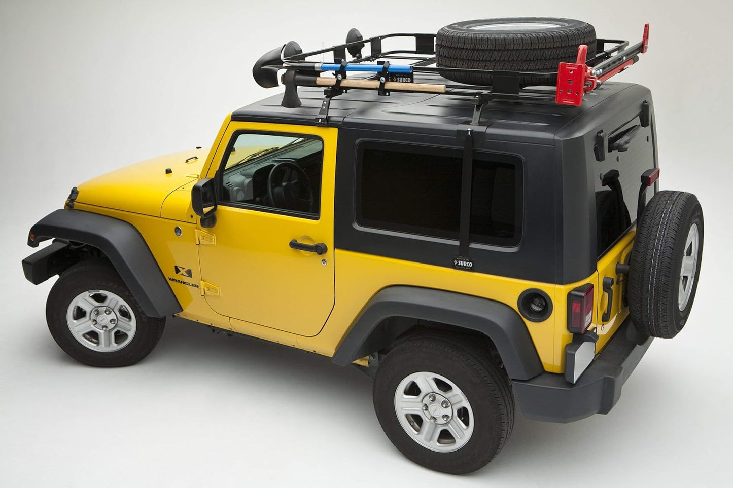 Surco J600 Roof Rack Adapter Set for Safari and Adventure Roof Racks/Crossbars - Compatible with Hardtop Equipped 2007-18 Jeep Wrangler JK; No Drilling Required