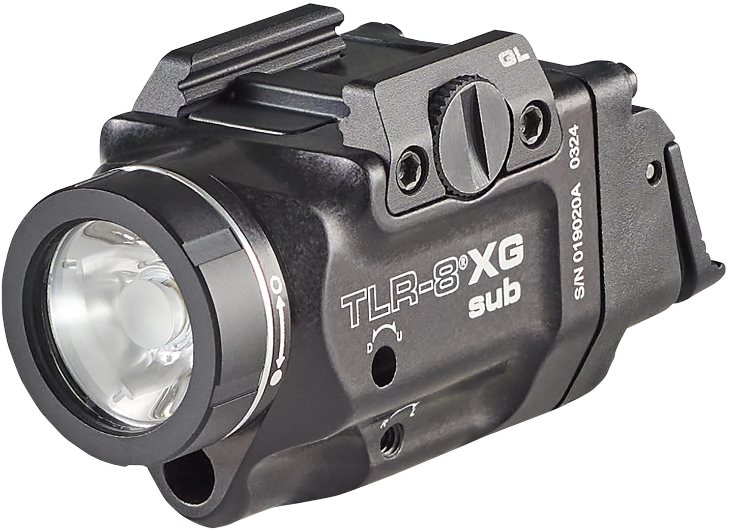 Streamlight 69431 TLR-8 X G sub 500-Lumen Rail-Mounted Tactical Weapon Light with Integrated Green Aiming Laser Exclusively for Glock 43X/48 MOS/Rail Only, Black