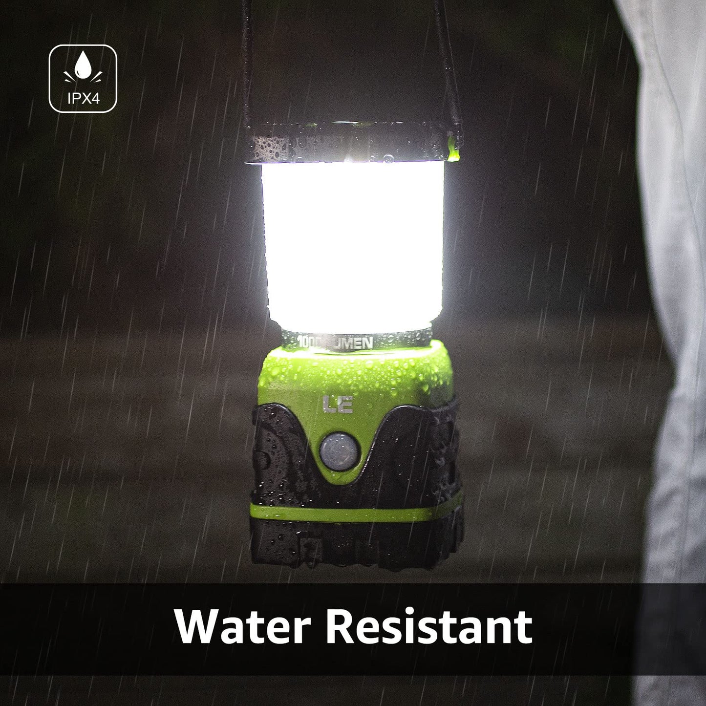 Lighting EVER Bundle - 2 Items: Lepro Vintage Rechargeable LED Camping Lantern & Lighting EVER 1000LM LED Camping Lantern, Battery Powered, 4 Light Modes