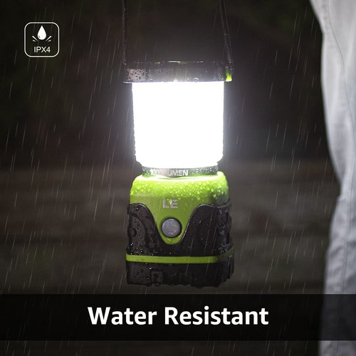 Lighting EVER Bundle - 2 Items: Lepro Vintage Rechargeable LED Camping Lantern & Lighting EVER 1000LM LED Camping Lantern, Battery Powered, 4 Light Modes