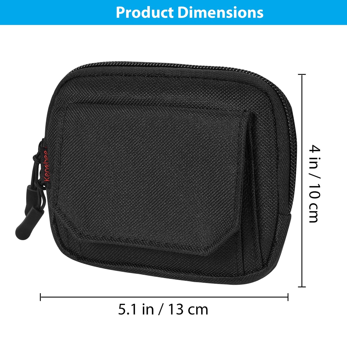 KENOBEE Duty Belt Gloves Pouch, Latex Disposable Glove Holder Convenient Carrier Pockets Waist Bag Practical Accessory for Police Officer Law Enforcement Personnel Security Firefighter Professionals