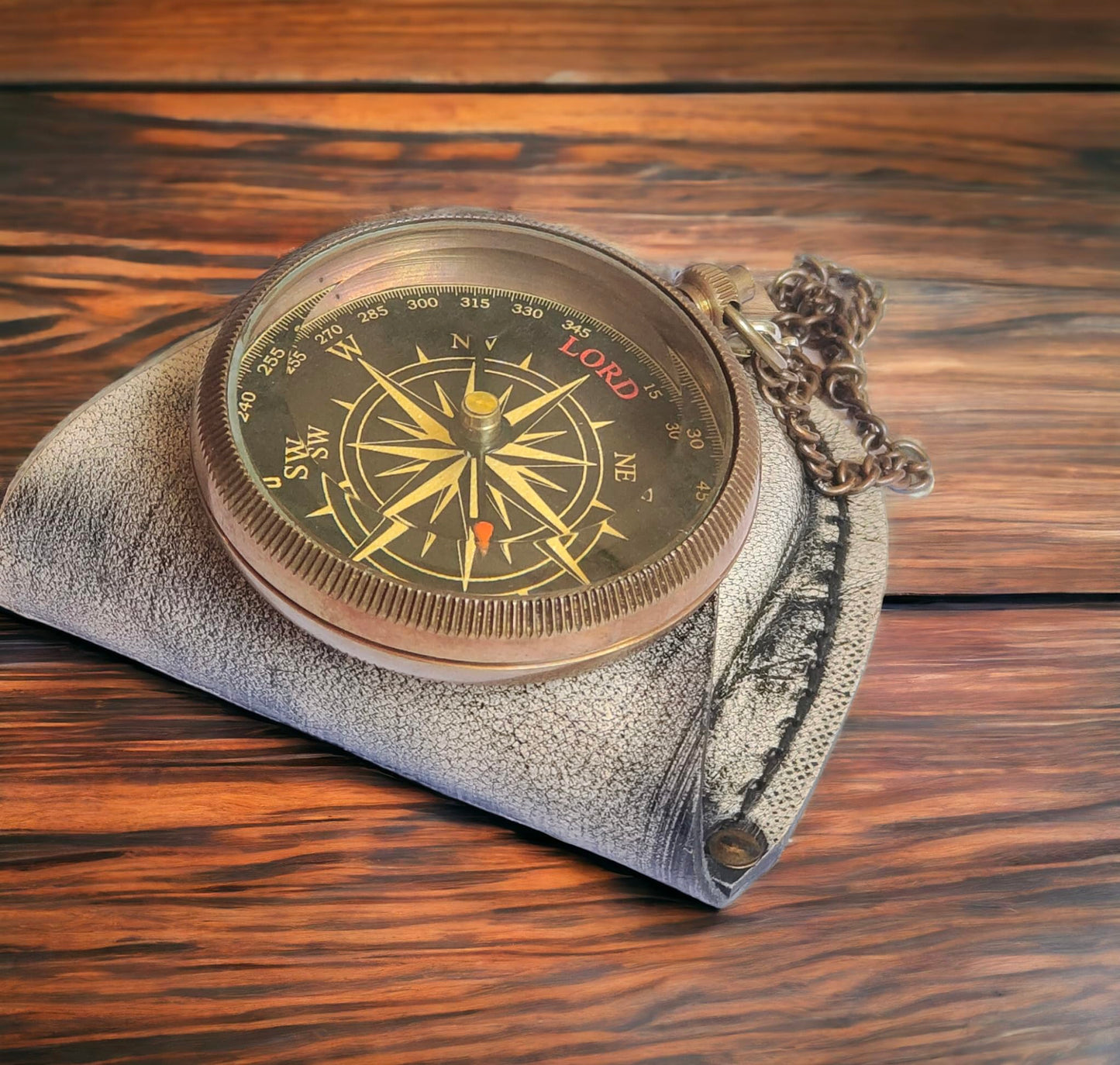 2023 Solid Brass Directional Magnetic Compass Antique Nautical Vintage Quote Engraved with Scripture Jeremiah 29:11 & Joshua 1:9, Baptism Gifts with Rosewood Case & Leather case for Son, Father