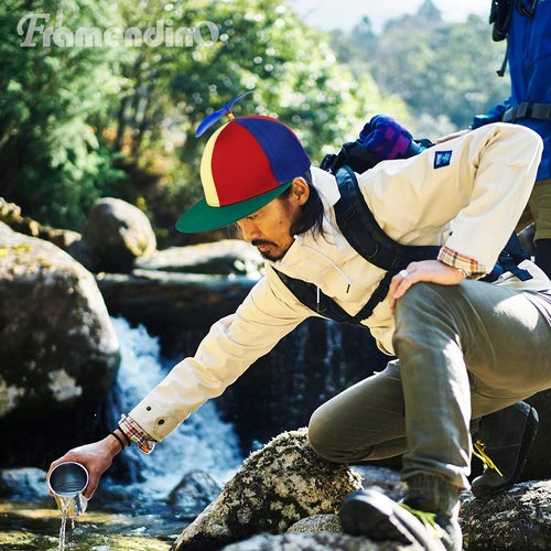 Framendino, Green Flat Brim Helicopter Hat Rainbow Propeller Hat Detachable Baseball Cap