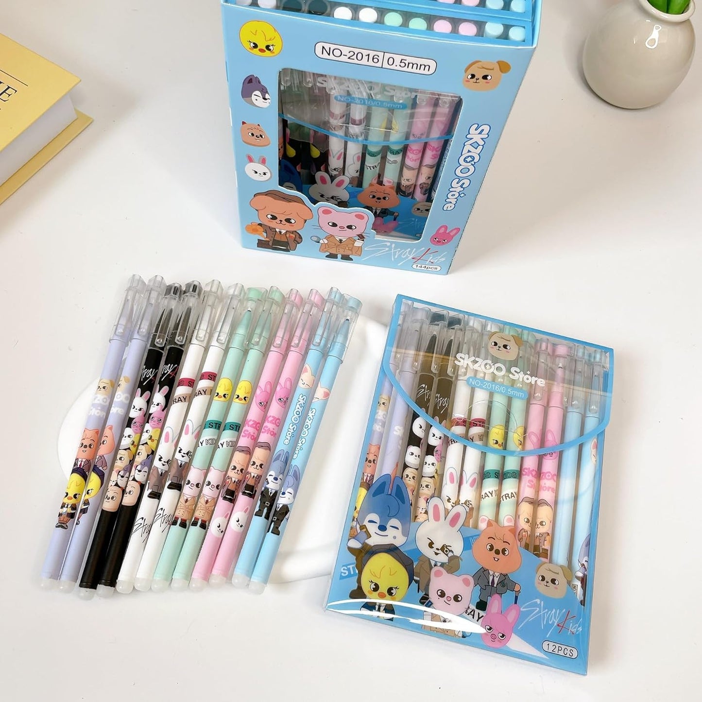 12 Pcs Pens Ballpoint Gel Pen Erasable Pen Black Ink Pens