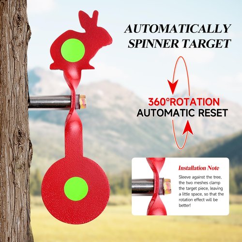 BB Gun Targets Set Hunting & Shooting Targets Spinning Steel - Bear, Bird, and Rooster Sets Three Different Designs, Suitable for Air Guns, Slingshots, Rifle