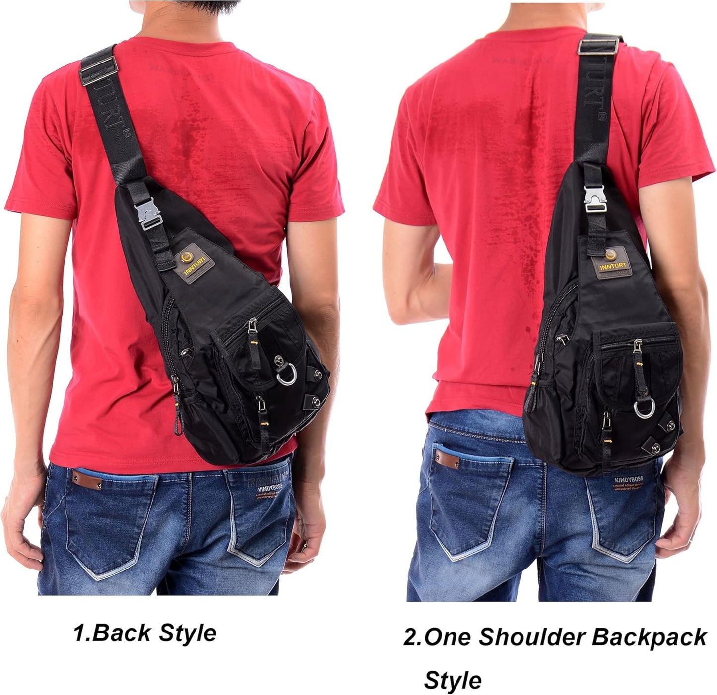 Sling Backpack Sling Bag Crossbody Daypack Chest Shoulder Pack for Men Women