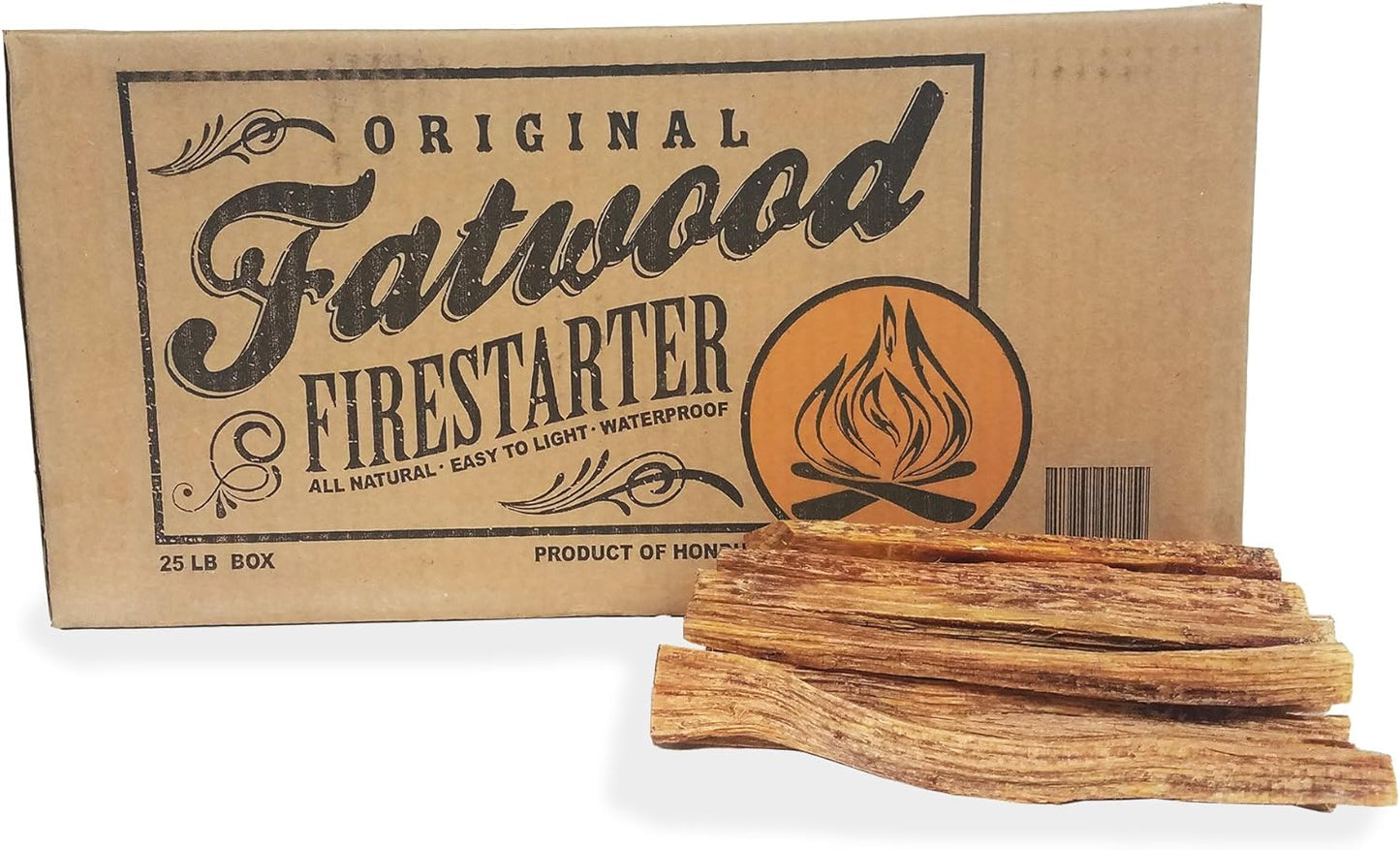 2400 Earth Worth | 10 Pound Box - Fatwood Firestarter,Brown