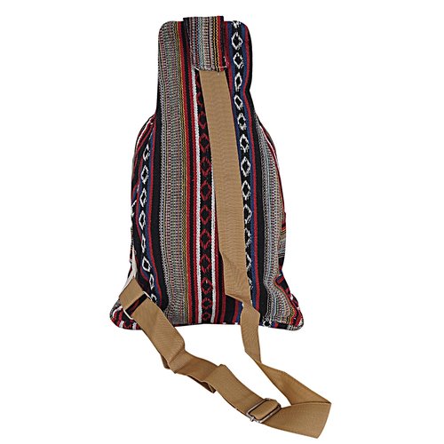 Marubhumi Hemp Small Backpack Cross Body Shoulder Himalayan Bag Adjustable Strap Men and Women Sling Bag Lightweight Daypack