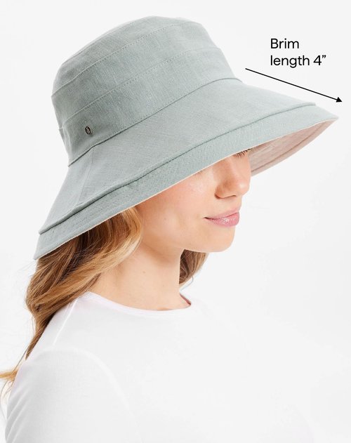 Solbari Women's Holiday Sun Hat UPF 50+ - Green/Beige - Small-Medium