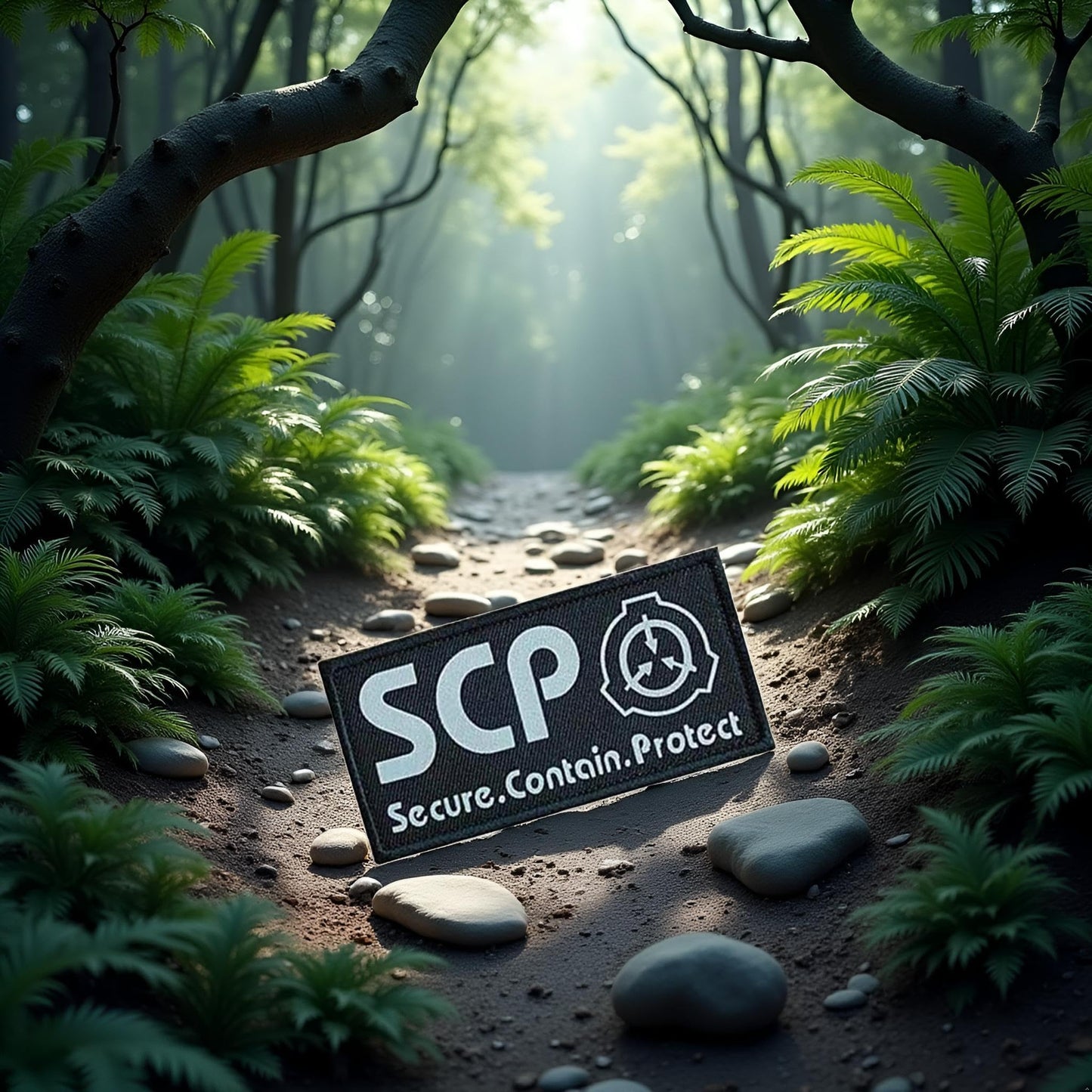 4Pcs Black SCP Foundation Special Containment Procedures Foundation Logo Military Hook Loop Tactics Morale Luminous Patch Tactical Bag Accessories, Tactical and Personal Defense
