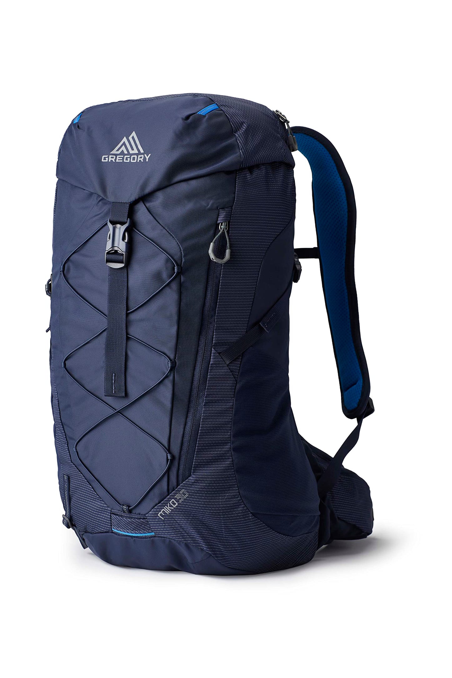 Gregory Miko 30L Unisex Day Hiking Backpack, Ventilated Backpanel, Built-In Hydration Attachment for Water Bladder (Reservoir Not Included), One Size Fits All, Volt Blue