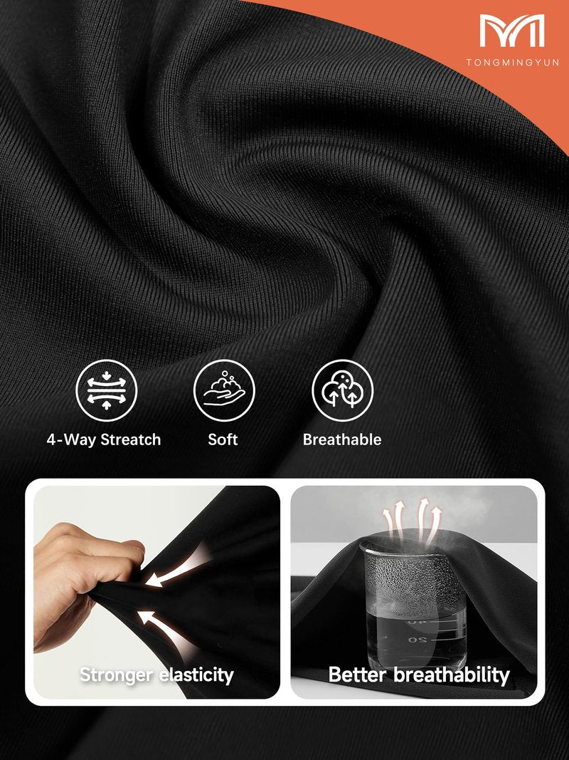 Tongmingyun Women Crossover Shorts Flowy Athletic Butterfly 2 in 1 Shorts with Pocket High Waist Running Workout Skorts Black