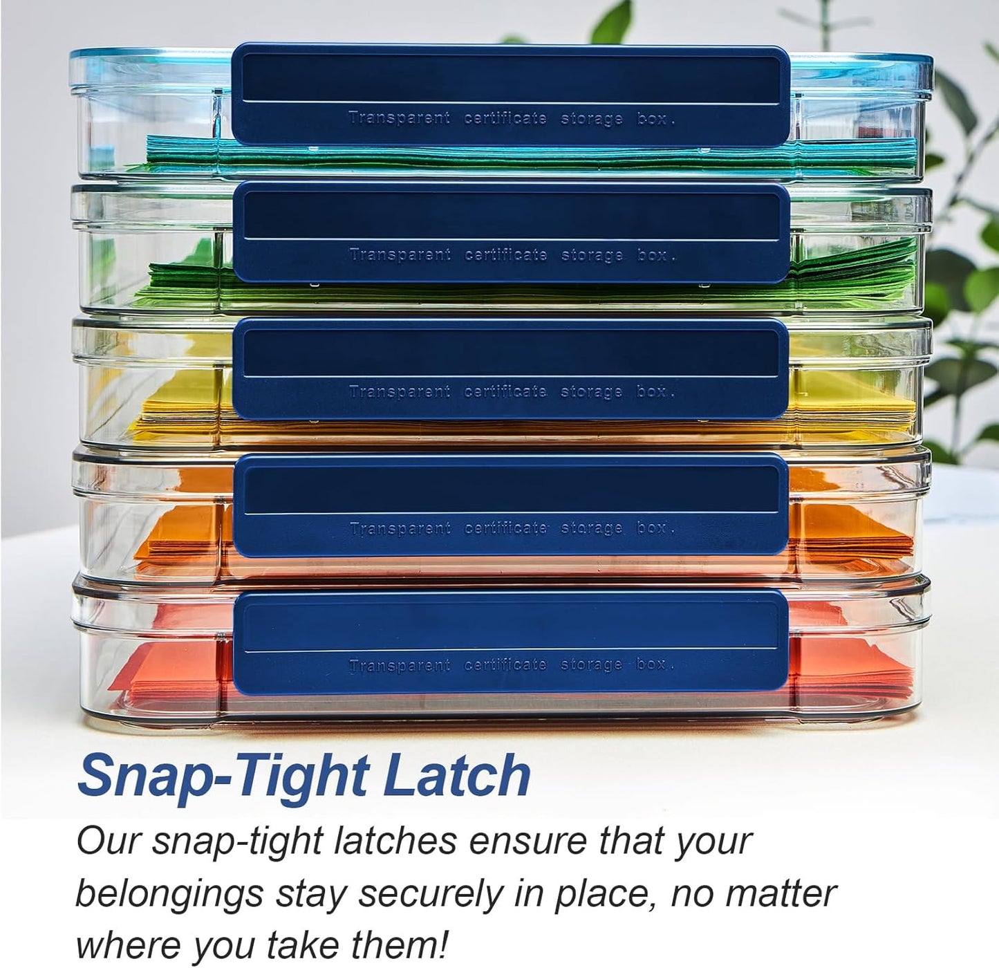 2 Pcs 5.5qt 9 x 13 Plastic Portable Project Case With Snap-Tight Latch Clear Stackable Storage Box With Lids Organizer Container For A4 File Photo Documents Scrapbook Craft Art Supplies