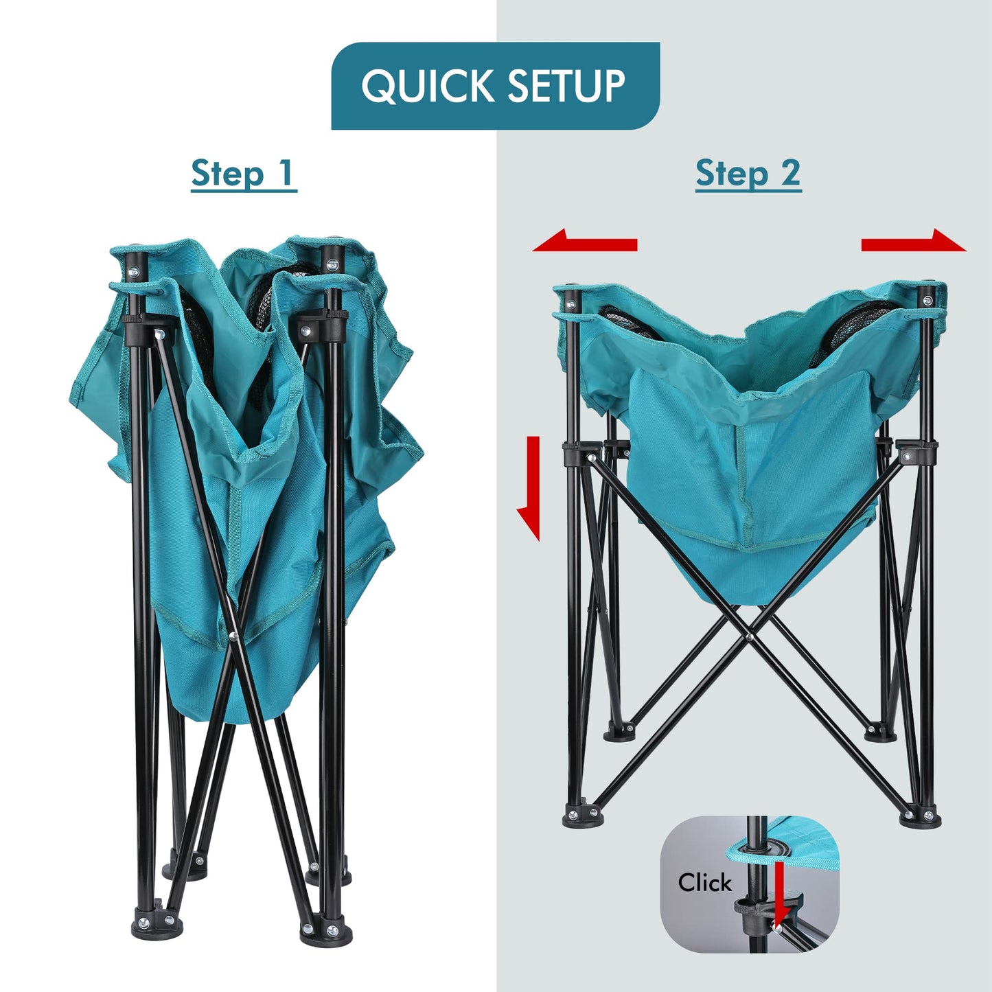 VILLEY Portable Camping Picnic Table and 30 Cans Cooler Bag