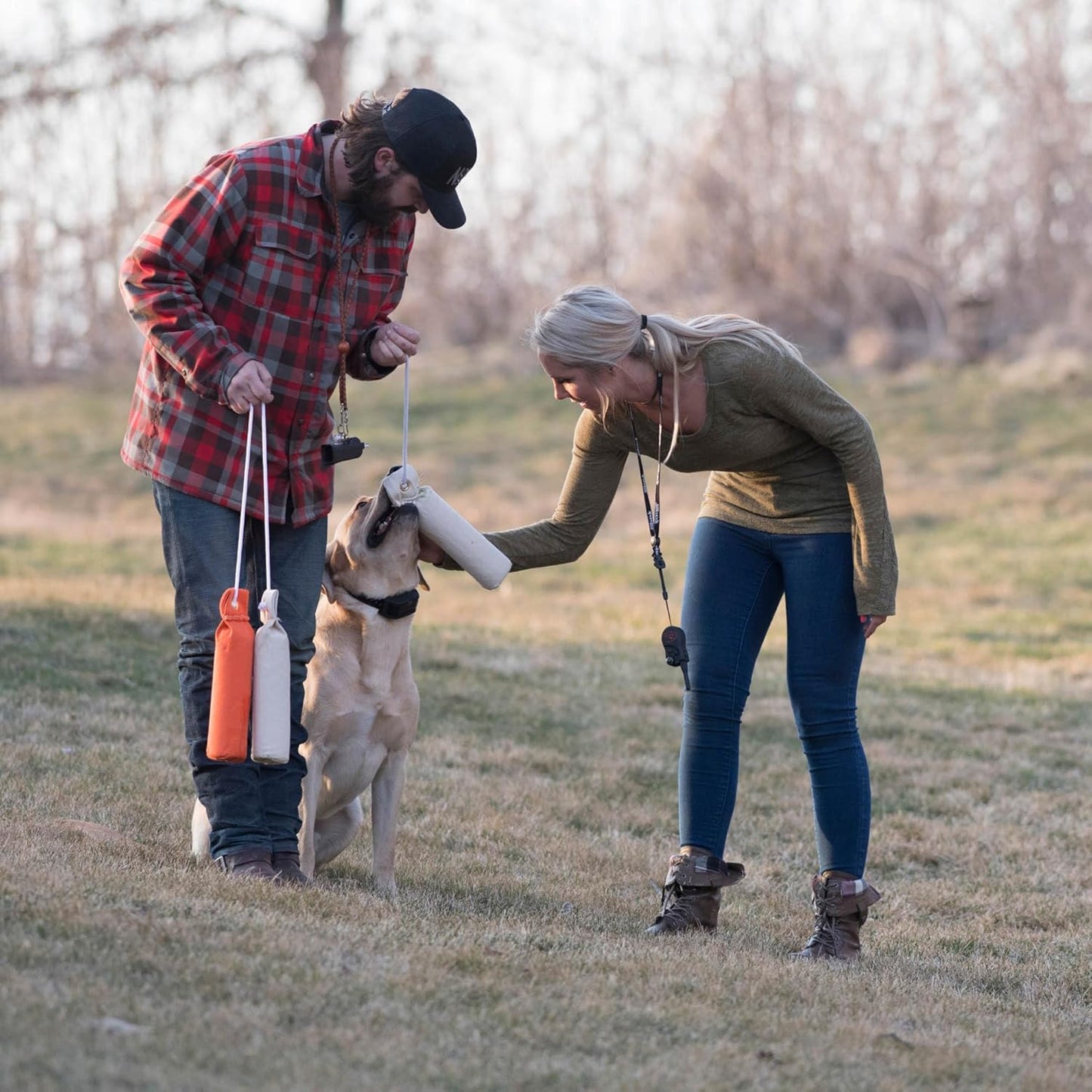 SportDOG Brand Canvas Dummies - Hunting Dog Training Tool - Weighted Bumper for Easy Throwing - Readily Holds Game Scent - Floats - Puppy - Orange