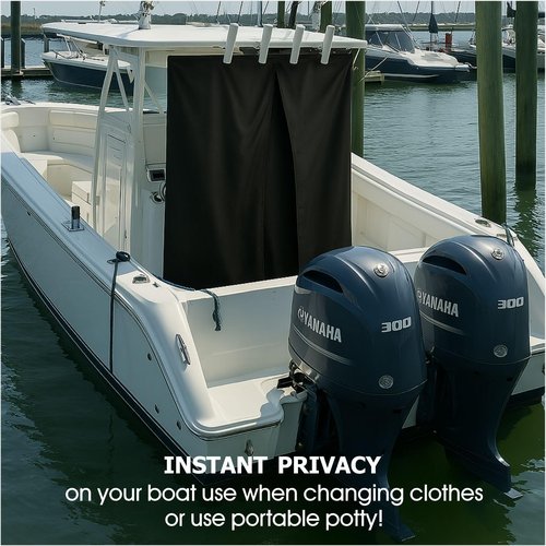 Boat Privacy Changing Tent - Marine Instant Privacy Room Curtain for Changing Clothes, Portable Toilet, Shower, Waterproof UV-Resistant, Fits Under Bimini Top (30" L x 27" W x 72" H)