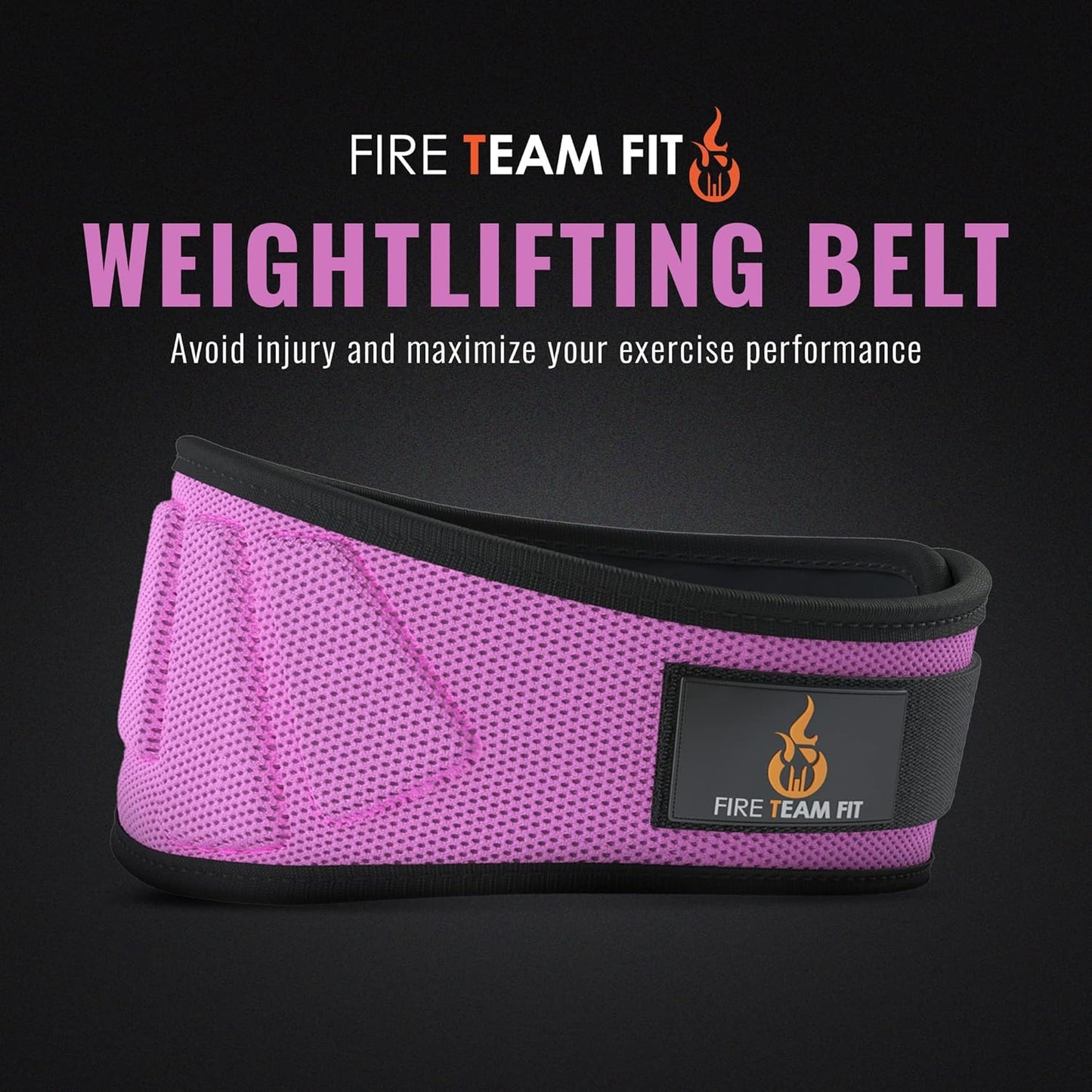 Weightlifting Belt, Weight Belt, Weight Lifting Belt for Men and Women, 6 Inch, Back Support for Lifting, Squat and Deadlifting Belt (Pink, 27" -32" Around Navel, X-Small)