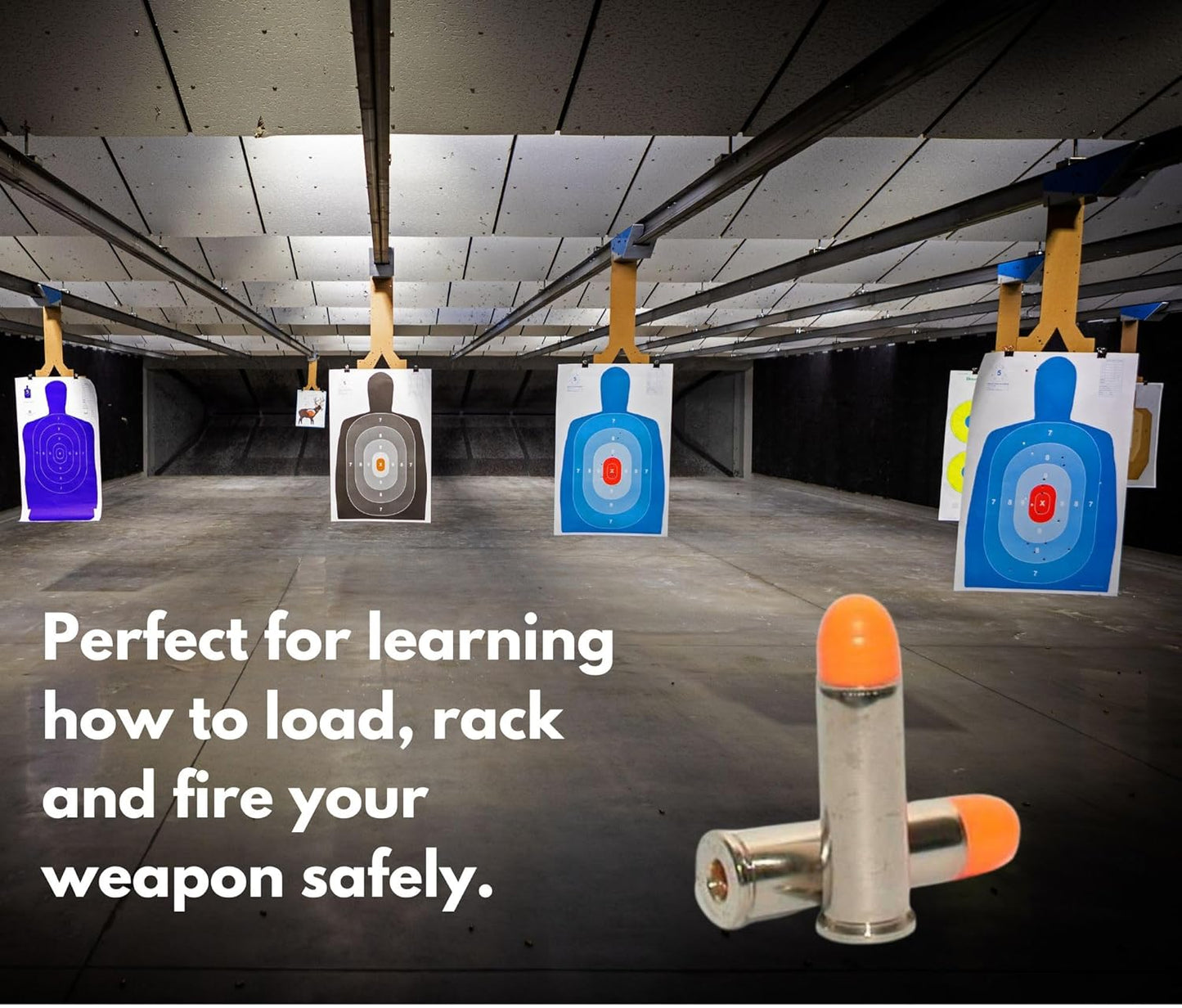 ST Action Pro Pack Of 10 Inert .38 Special Orange Safety Trainer Cartridge Dummy Ammunition Ammo Shell Rounds with Nickel Case