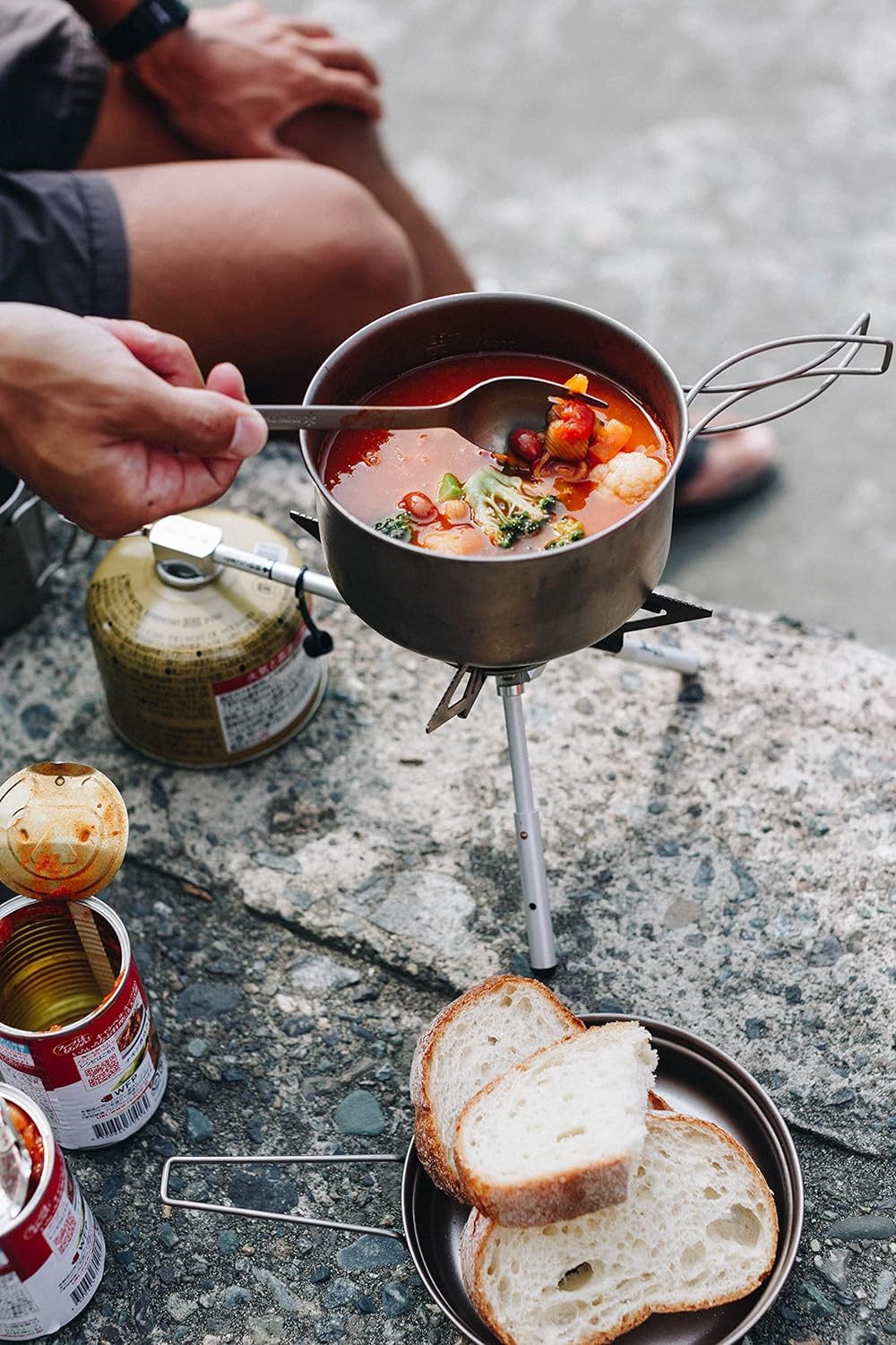 Snow Peak Multi Compact Cook Set, Japanese Titanium, Ultralight and Compact for Camping and Backpacking, Made in Japan, Lifetime Product Guarantee