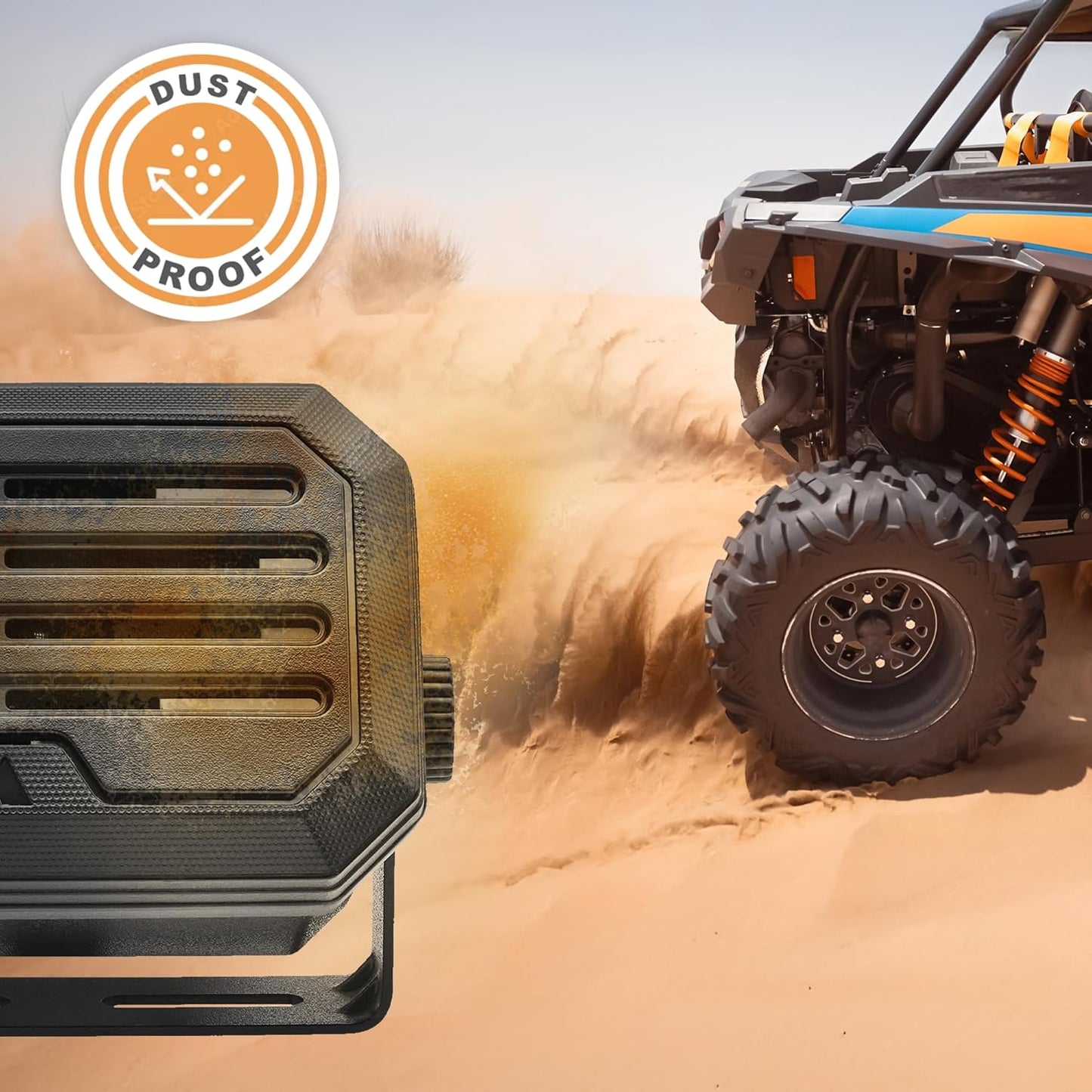 Midland - SPKMINI Mini External Speaker - Waterproof, 10 Watts, 3.5mm Plug - Compatible with All Mobile CB, GMRS, HAM and Amateur Radios