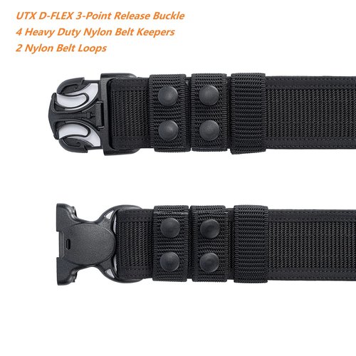 TACNEX Duty Belt w/Hook Lining 2" Police Duty Belts XL(39"-42") + Double Magazine Pouch for Duty Belt Pistol Mag MOLLE Holster