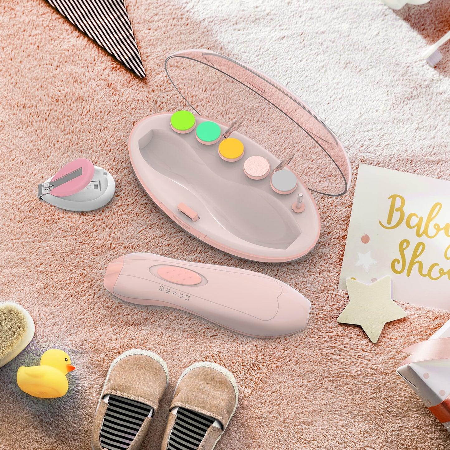 Electric Baby Nail Trimmer Kit | Safe Nail Clippers & Filer Set for Newborns