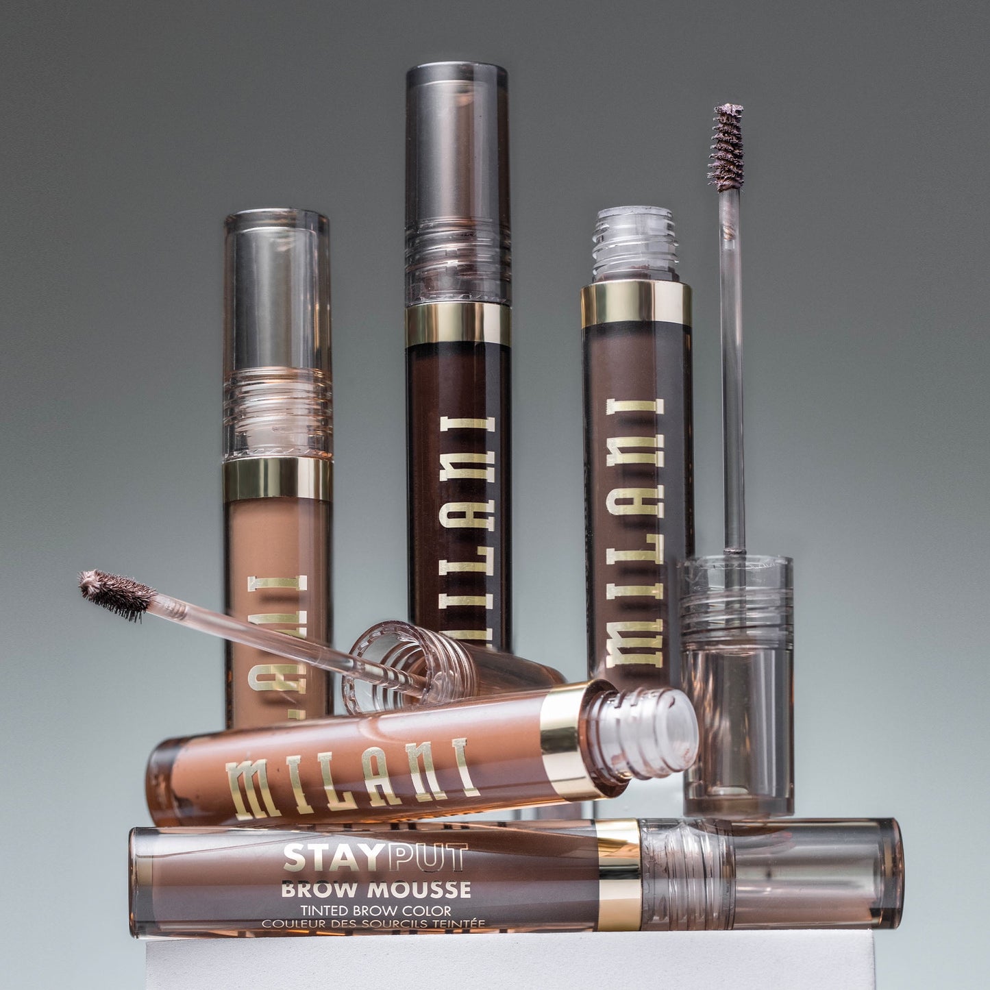 Milani Stay Put Brow Mousse | Tinted Medium Brown Color | 0.10 Fl Oz