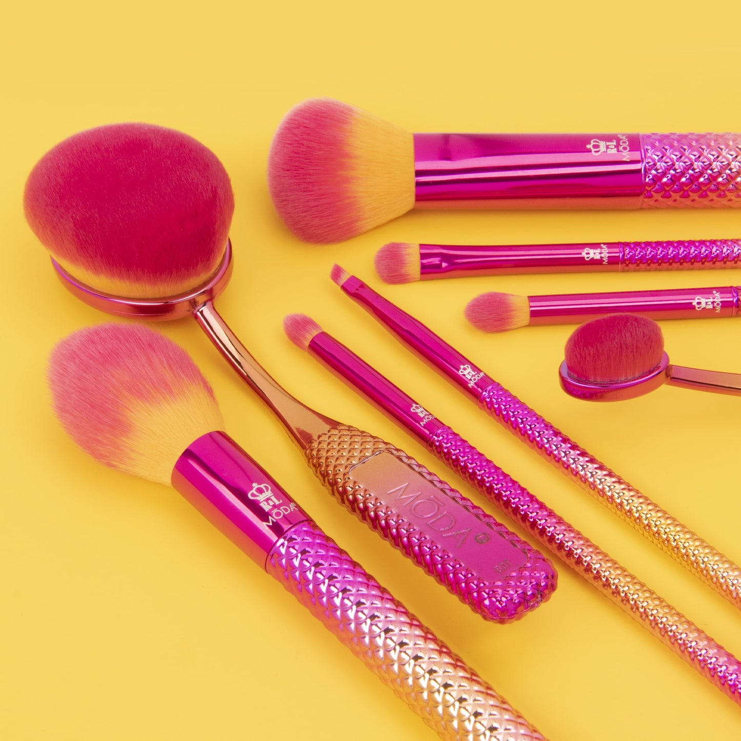 Sunset Prismatic 8Pc Makeup Brush Kit | Full Face | Moda Brush