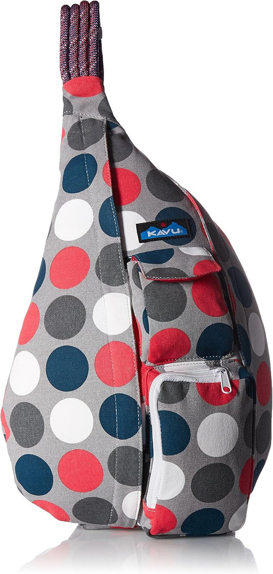 KAVU Original Rope Bag Sling Pack with Adjustable Rope Shoulder Strap - Got Dots