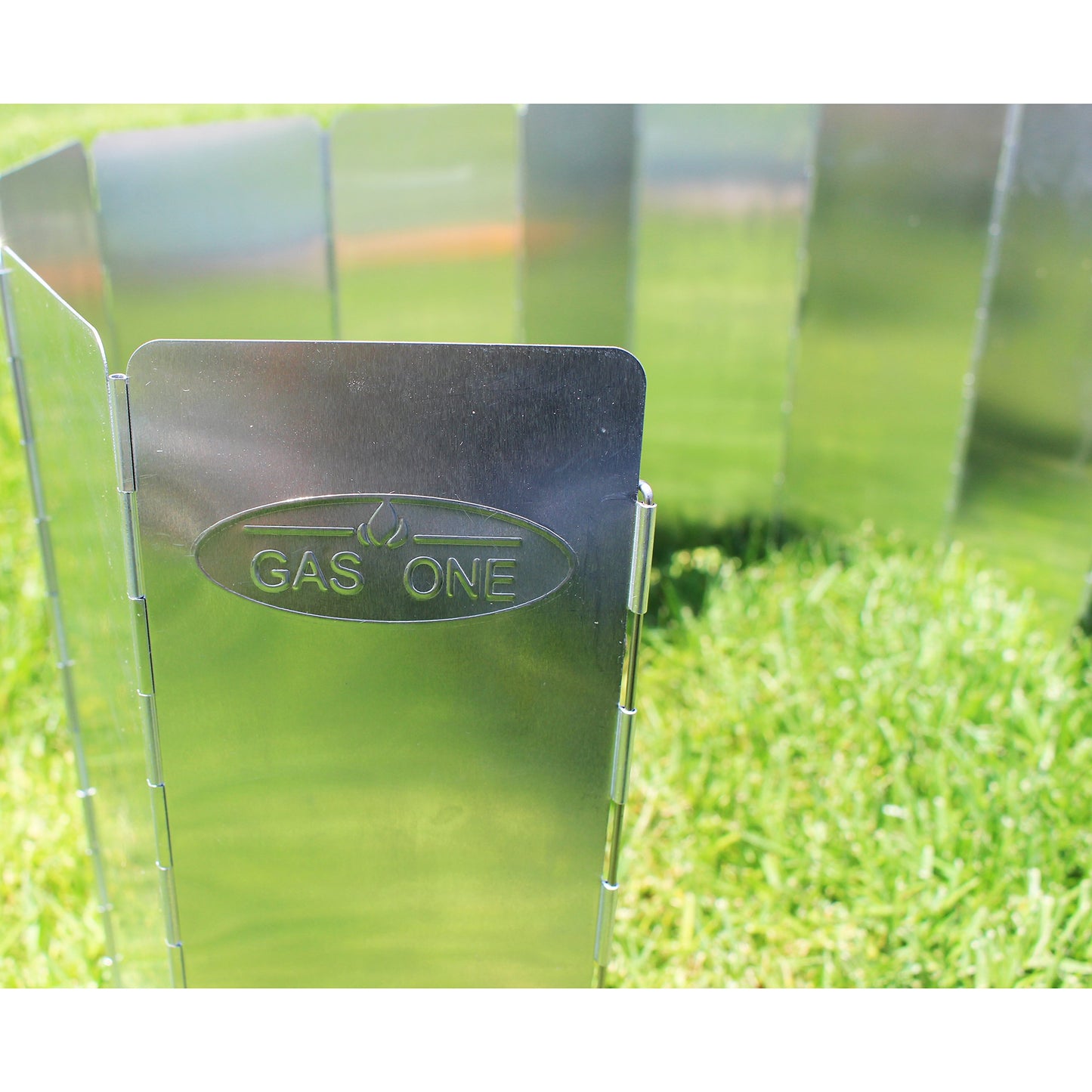 Gas One Dual Fuel Portable Stove 15,000BTU With Brass Burner Head, Dual Spiral Flame Gas Stove - Patent Pending | Gas One Aluminum 10 Plates Windscreen