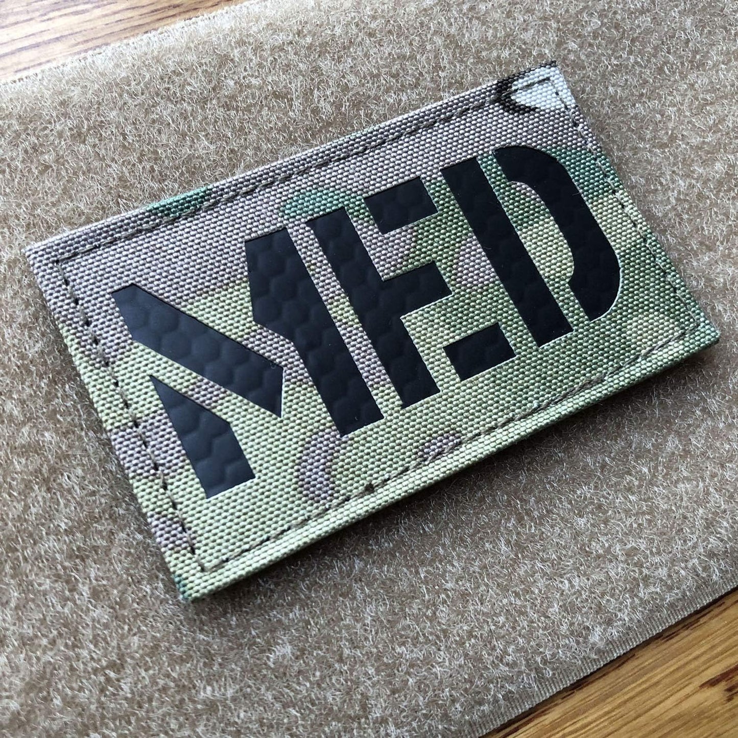 3.5x2 inch Camo MC Ir Infrared MED Medic EMS EMT IFAK Patch with Hook and Loop