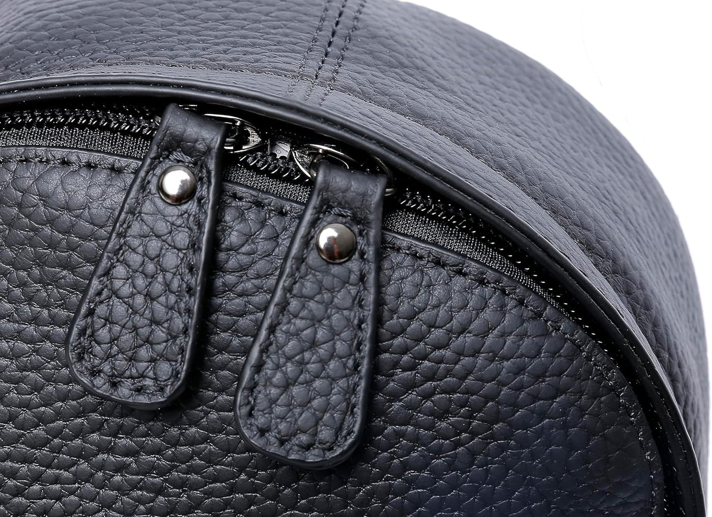Chrysansmile Sling Bag for Men Genuine Leather Cross Body Bag Mens Crossbody Shoulder Backpack Black Fanny Packs for Travel