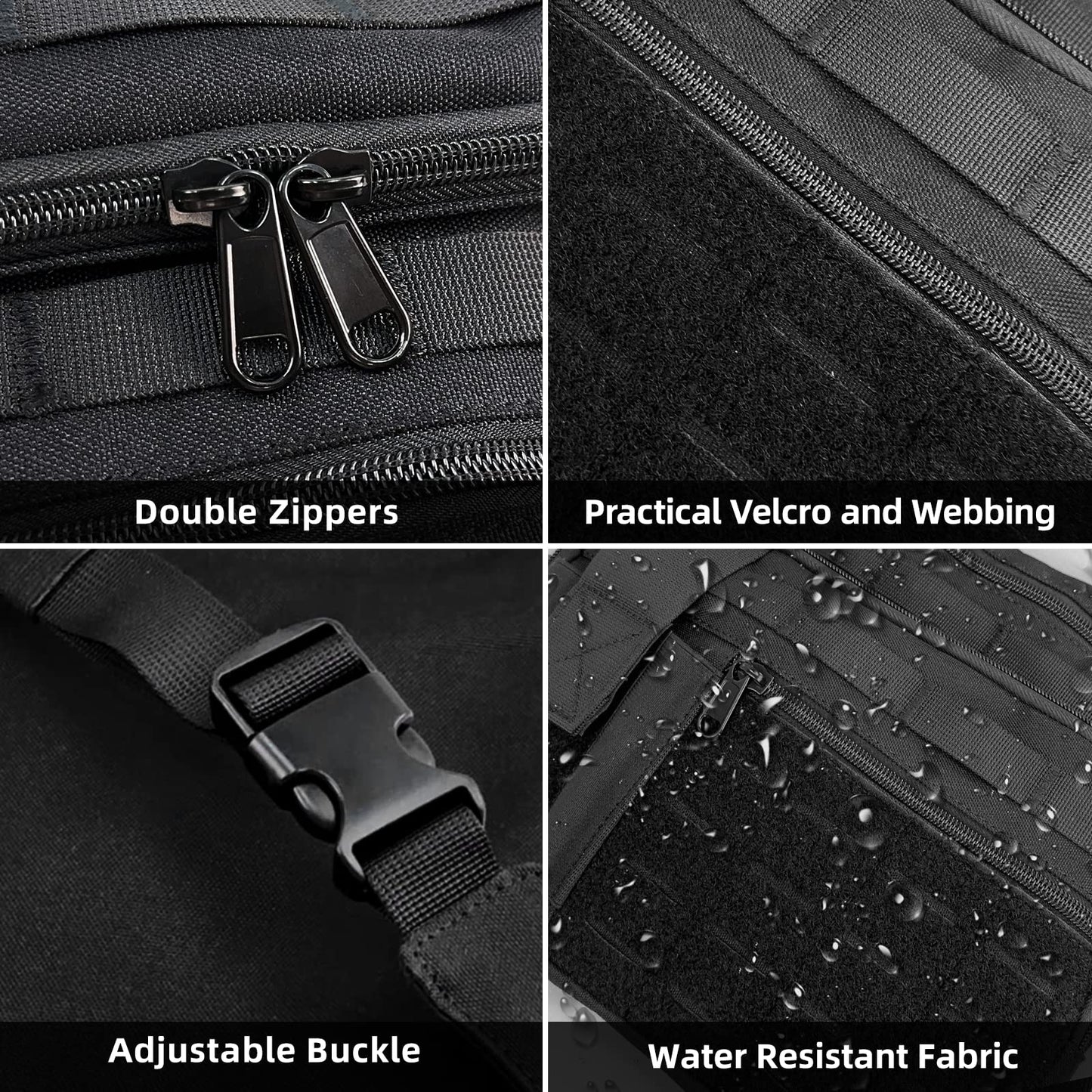 KINGSLONG Tactical Chest Bag Lightweight Running Chest Pack, Water Resistant Running Vest Pack with Phone Holder Running Backpack for Men Women