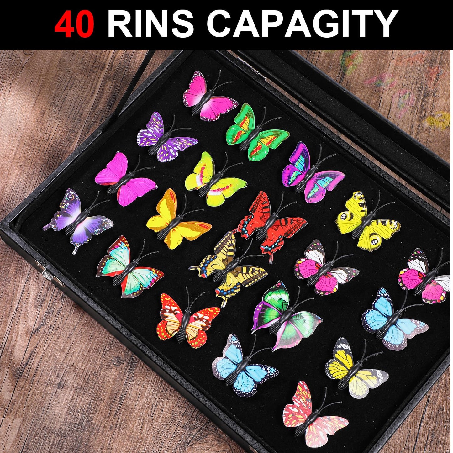 2 Pack Enamel Pin Display Case, Pin Collection Holder, 11" X 8" Shadow Box Frame for Military Medal Jewelry Pin Badge Collection, Black