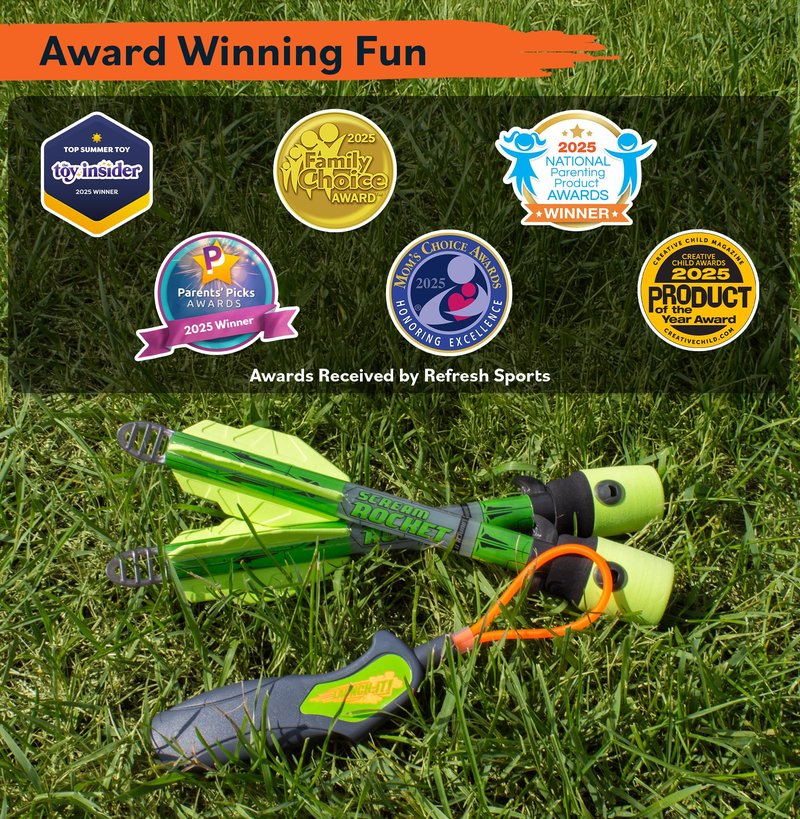 Light Up Foam Rocket Toys for Kids: Best LED Rocket Launcher Slingshot Lights Up & Makes Noise! Boys & Girls Outdoor Toys Party Favors Summer Birthday Gifts Idea & Gifts for Ages 8 9 10 11 12 13 +