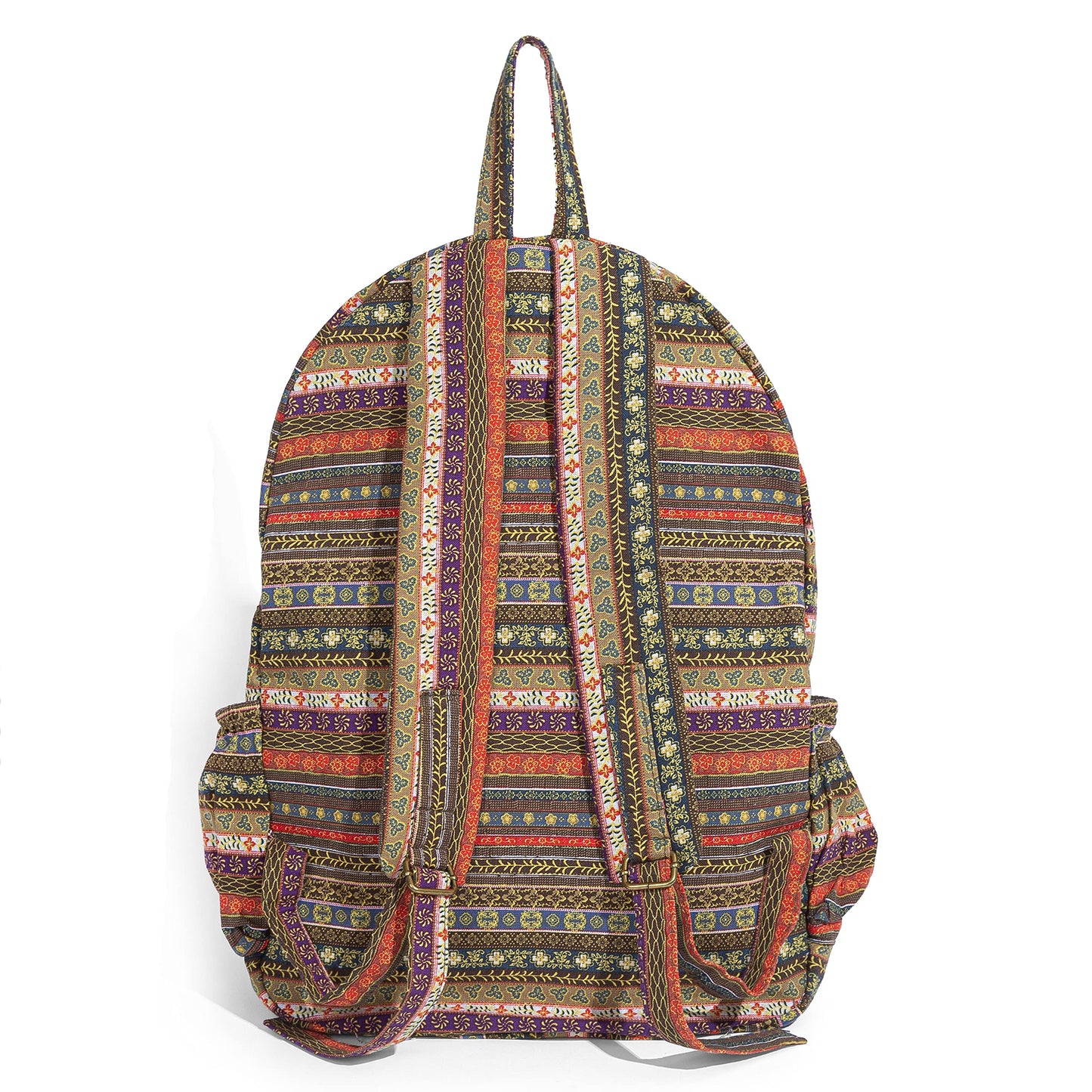 OPQRSTU Women Hippie Hand Bag Large Capacity Bohemian Bag Portable Tourist Fashion Backpacks (Green yellow)