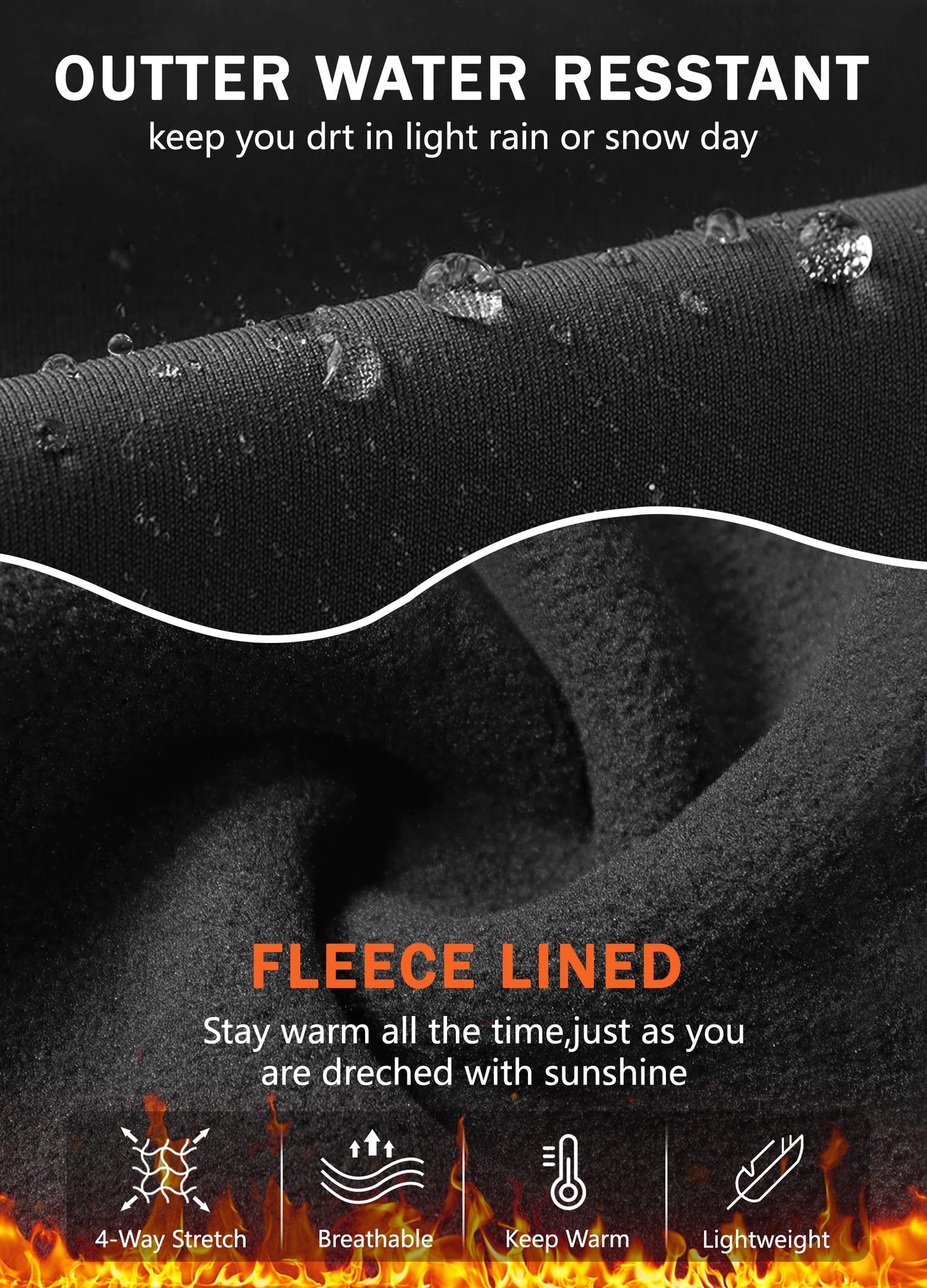 Thermal Shirts for Women Winter Running - Fleece Lined Long Sleeve Warm Tops Cold Weather Gear Thumbholes Zipper Pocket