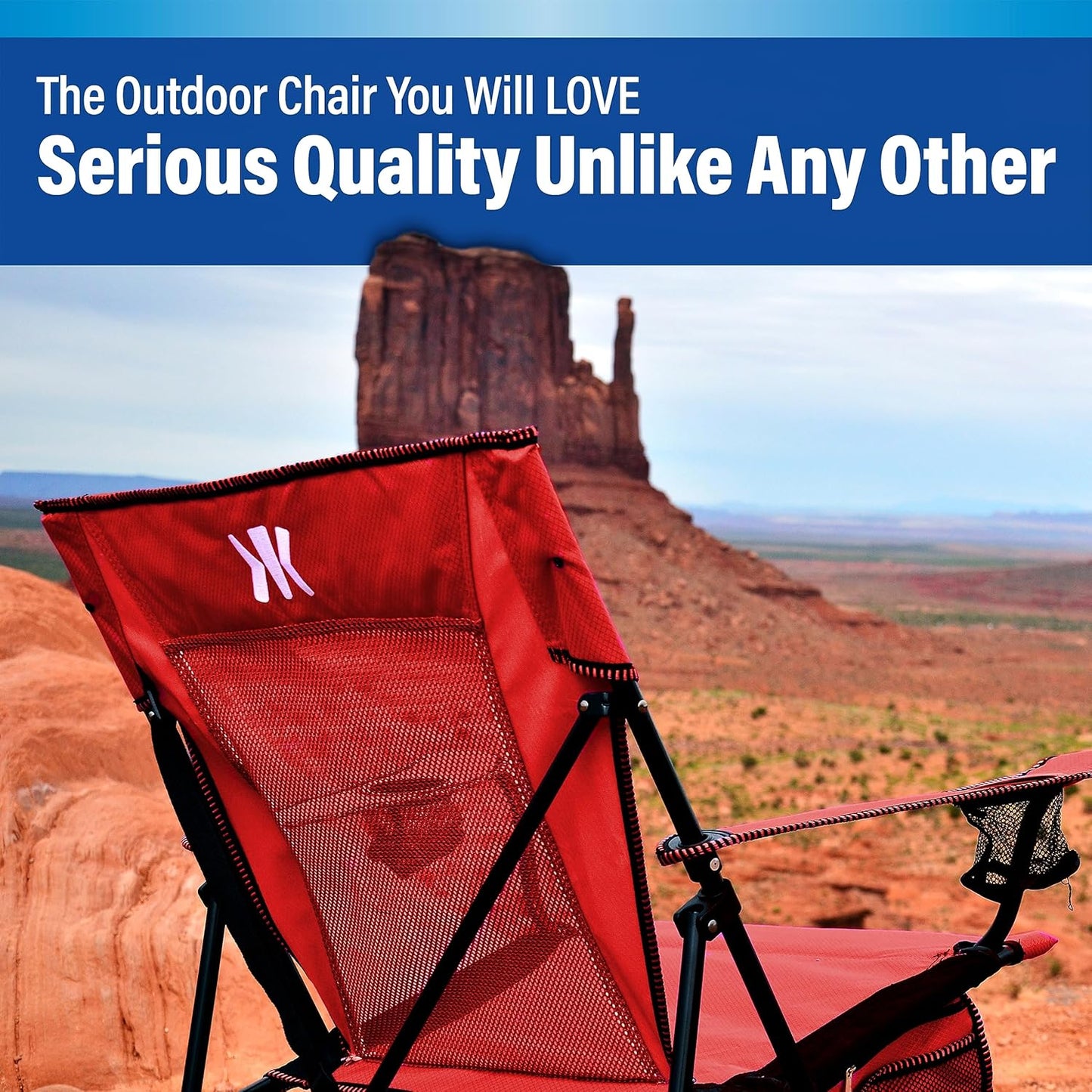 Kijaro Portable Camping Chairs - Enjoy the Outdoors with a Versatile Folding Sports Chair for Outdoor & Lawn - Dual Lock Feature Locks Position – Hallet Peak Gray