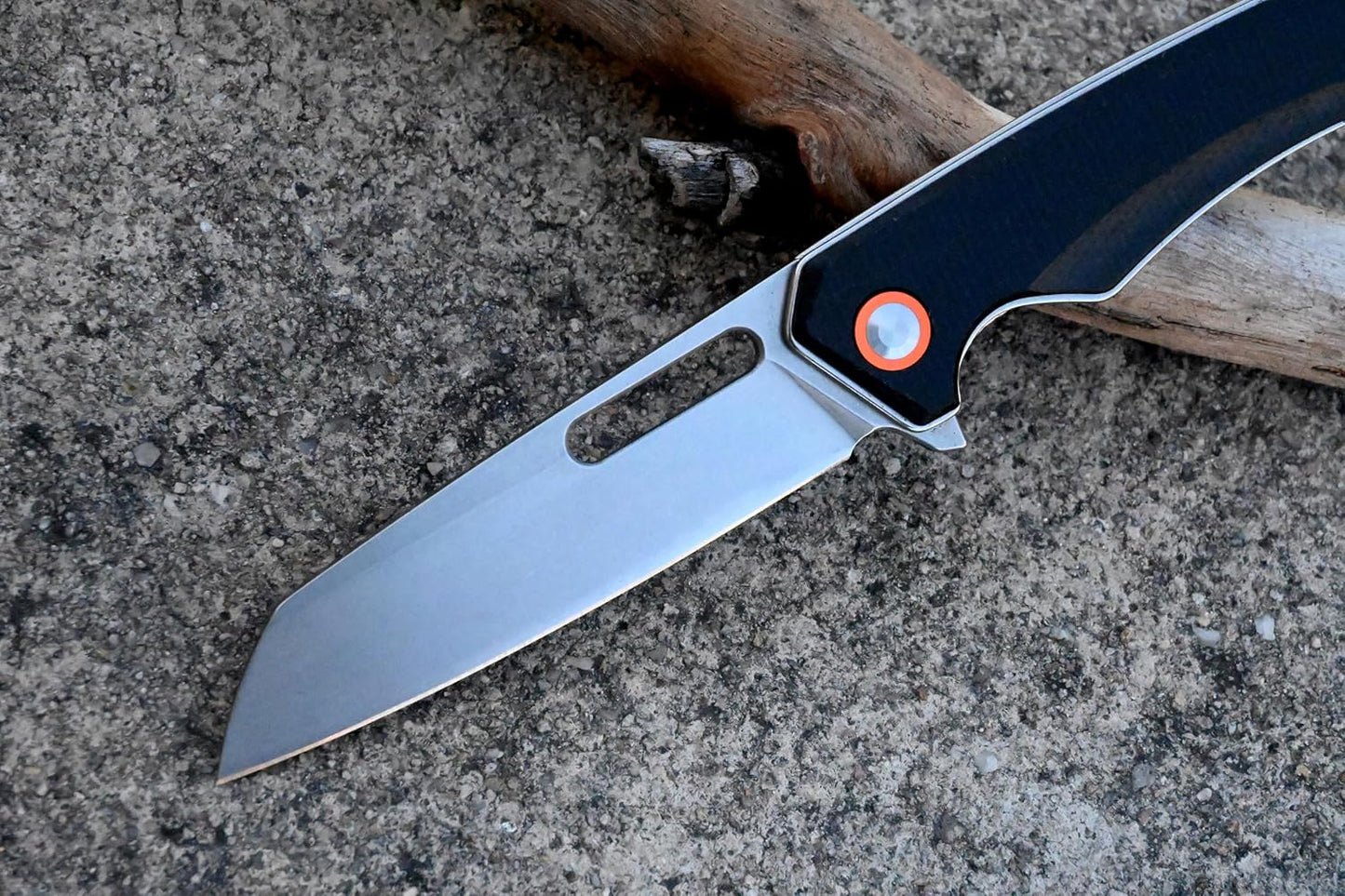 YAK & YETI Black Micarta Handle Folding Knife- Everyday Carry Knife for Men and Women - Indoor or Outdoor-Camping and Hunting knife-D2 steel Blade knives