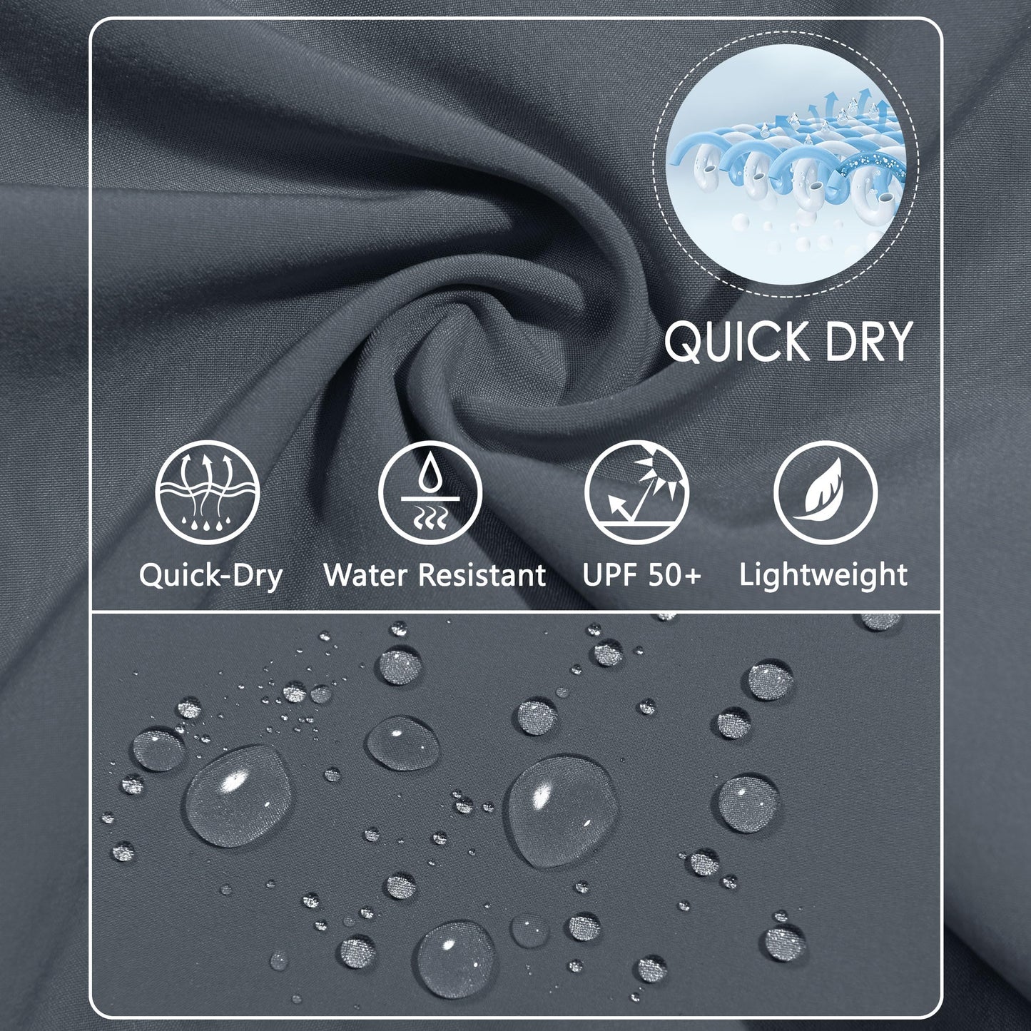 JIM LEAGUE Mens Running Athletic Shorts 7'' Quick Dry Lightweight 3 Zipper Pockets Workout Casual Gym Elastic Waistbad Grey