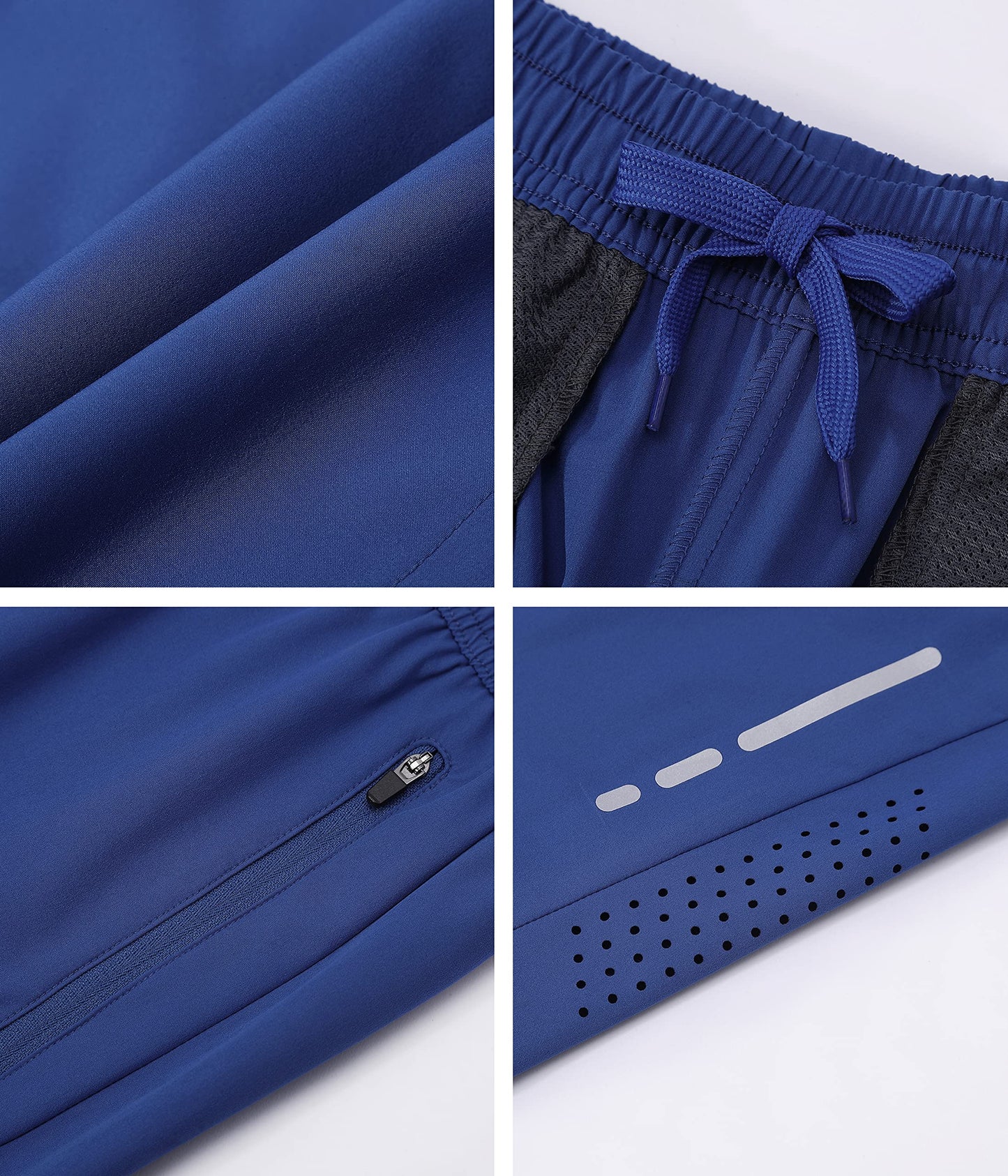 Men's Athletic Running Shorts Quick Dry Workout Gym Shorts 7" Lightweight Sports Active Training Tennis Hiking Shorts Royal Blue XL