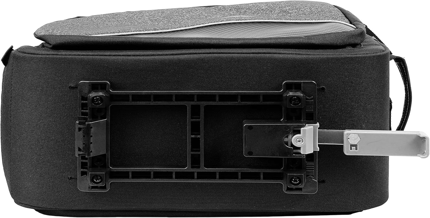 Ibera 2 in 1 PakRak Commuter Bicycle Trunk Bag with Expandable Panniers, Clip On Quick Release Design and Detachable Shoulder Strap